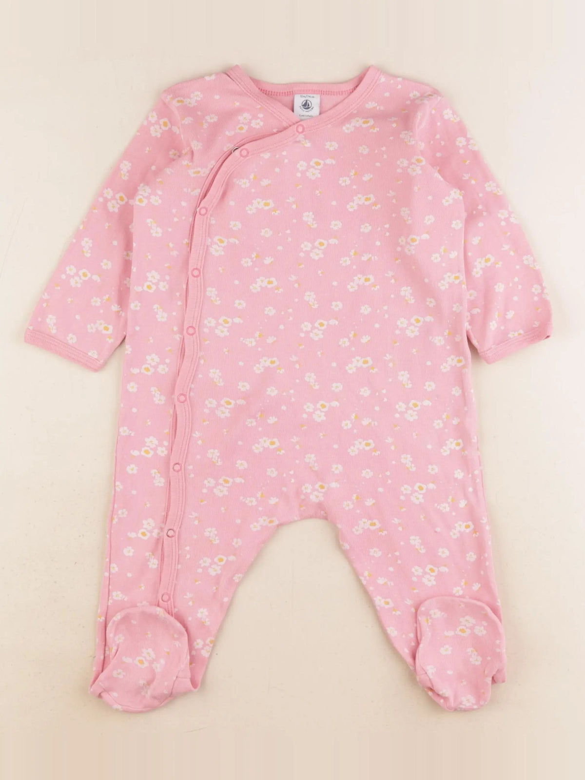 Petit Bateau - pyjama coton rose - 12 mois