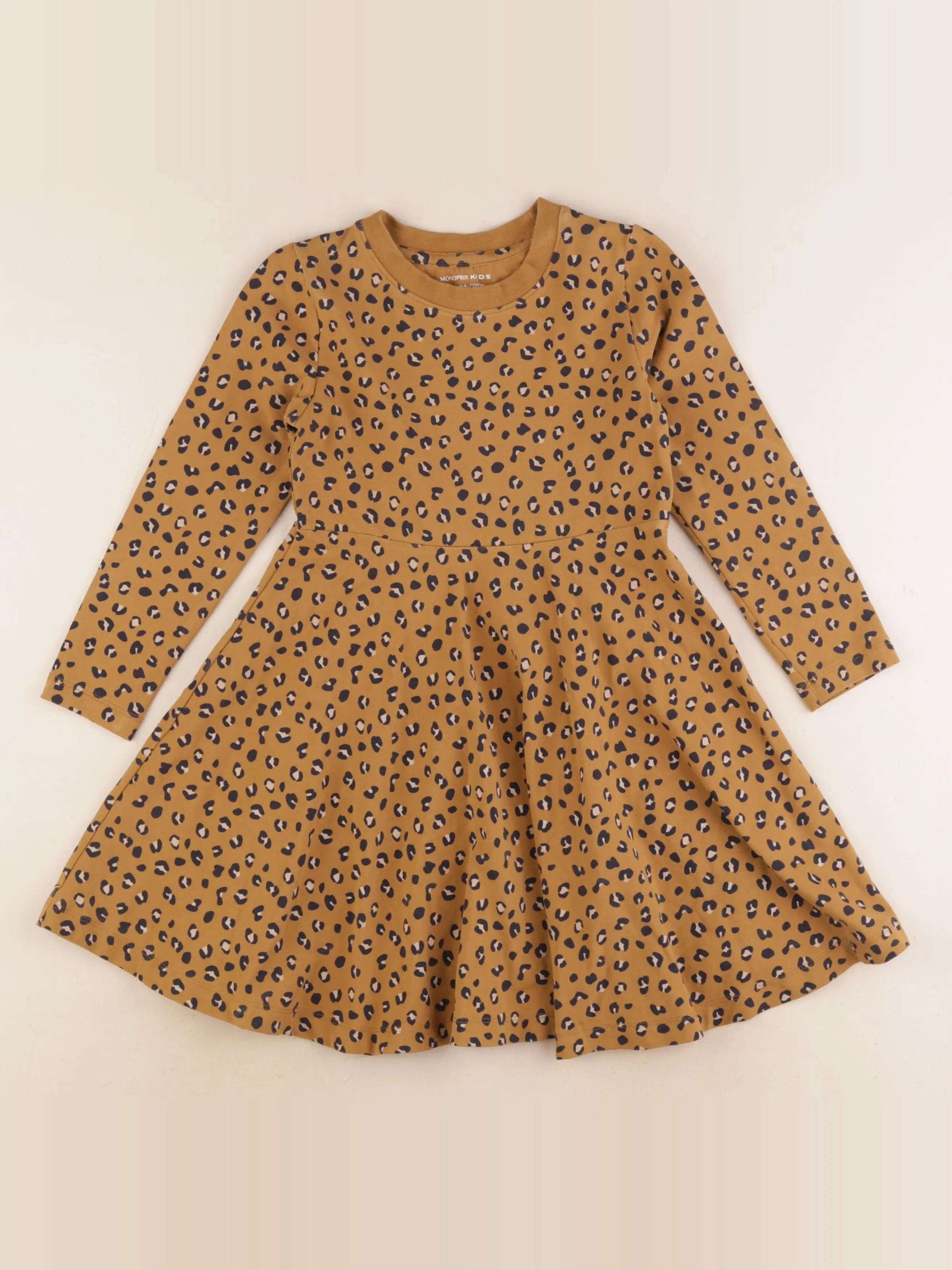 Monoprix - robe marron - 6 ans