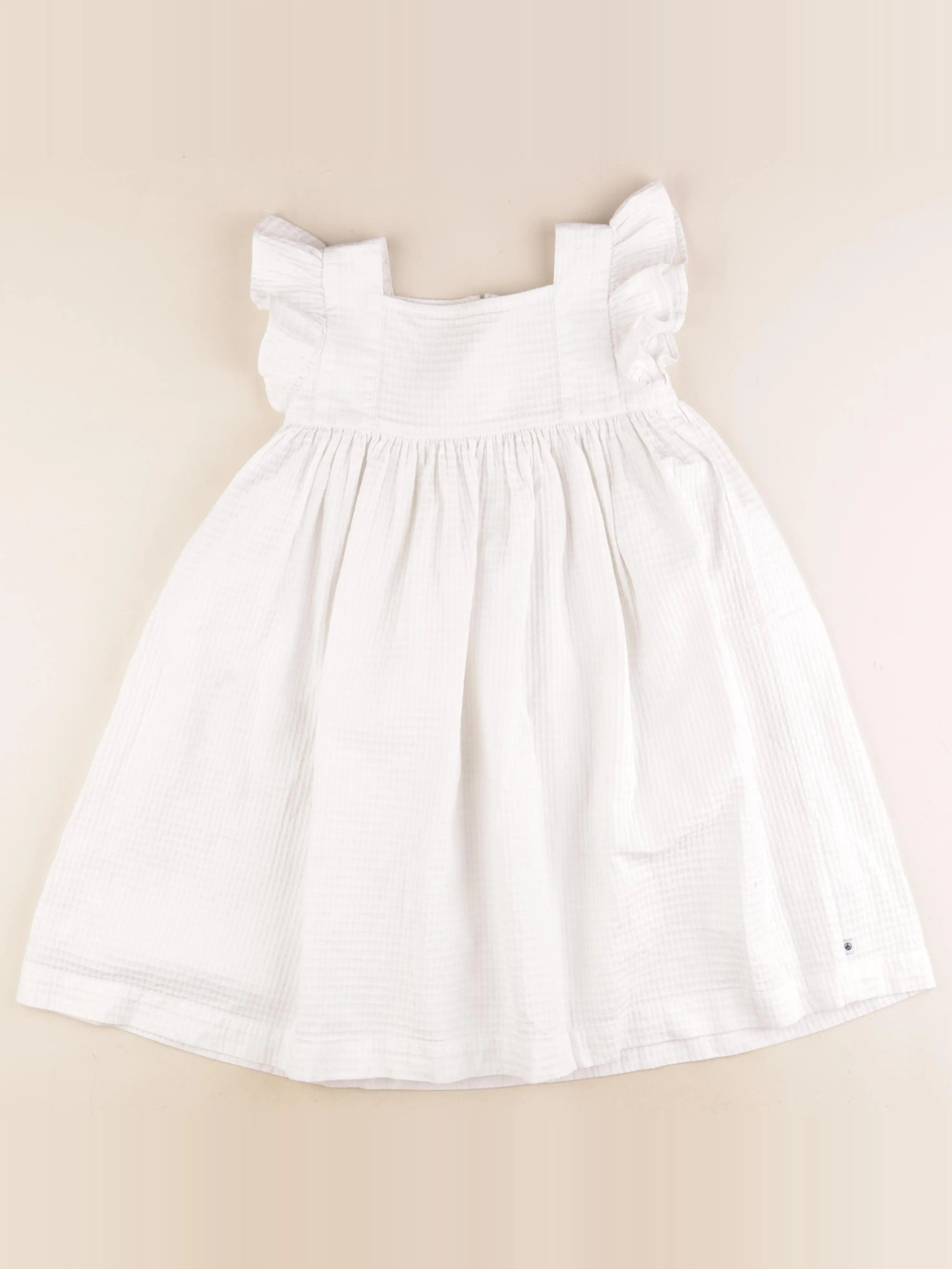 Petit Bateau - robe blanc - 6 ans