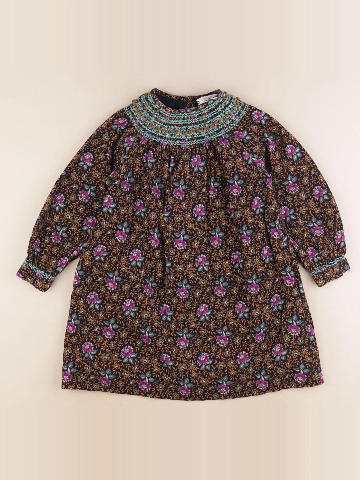 Zara - robe bleu, multicolore - 6 ans