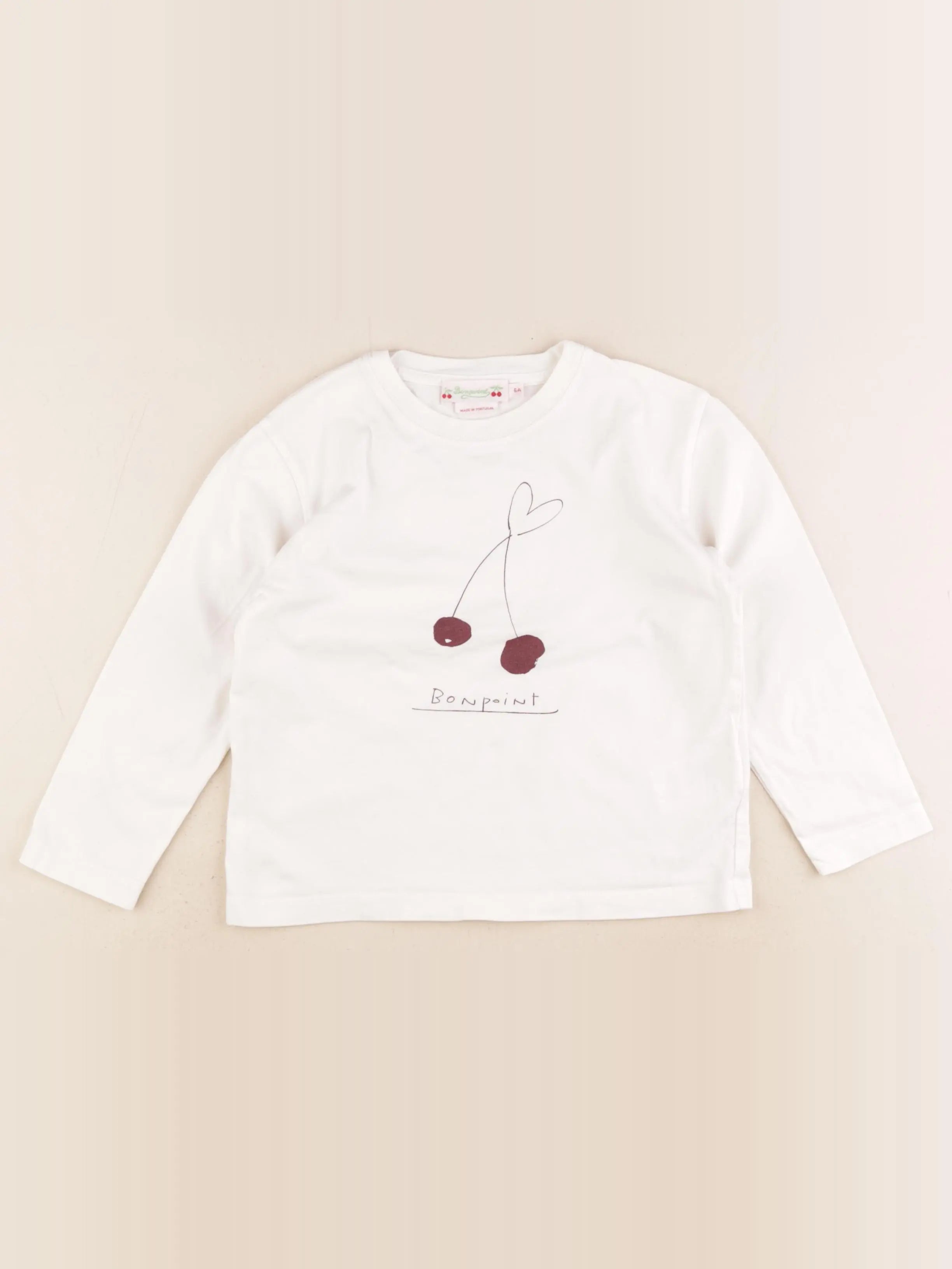 Bonpoint - tee-shirt beige - 6 ans
