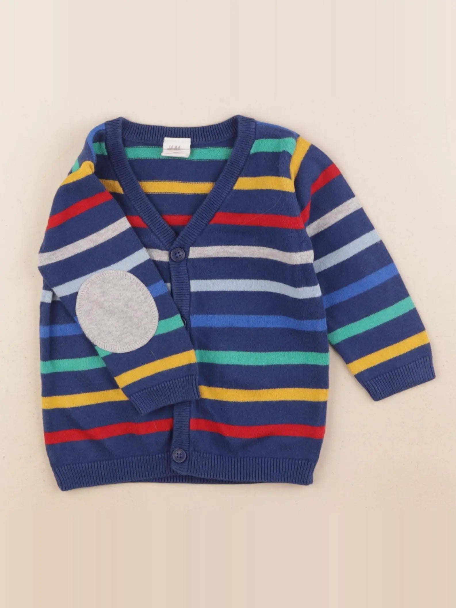 H&M - gilet bleu - 6/9 mois