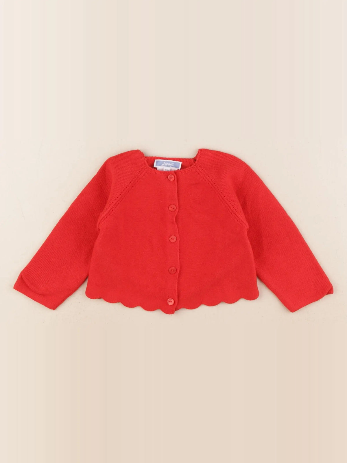 Jacadi - gilet rouge - 12 mois