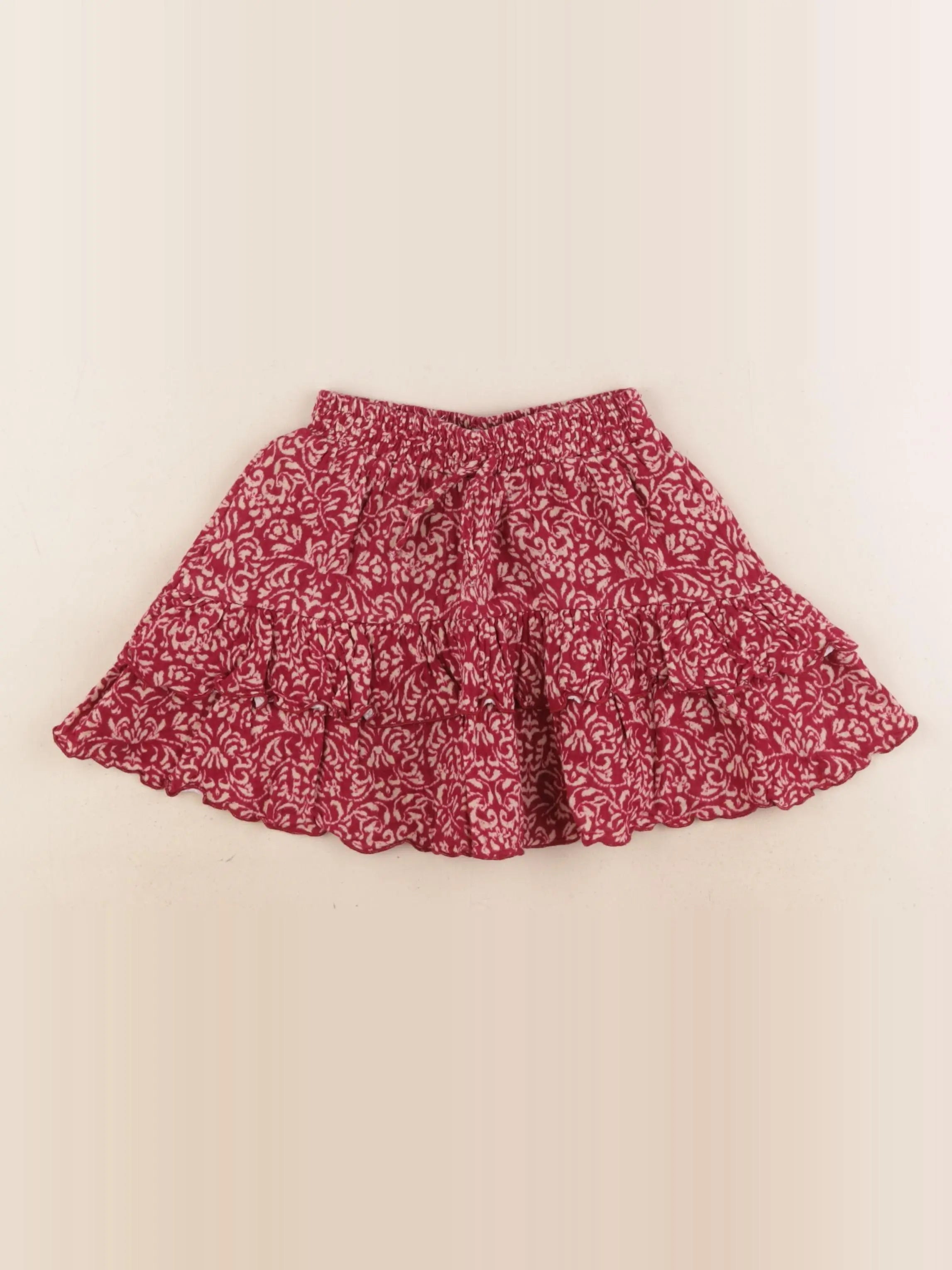 Zara - jupe short rouge - 7 ans