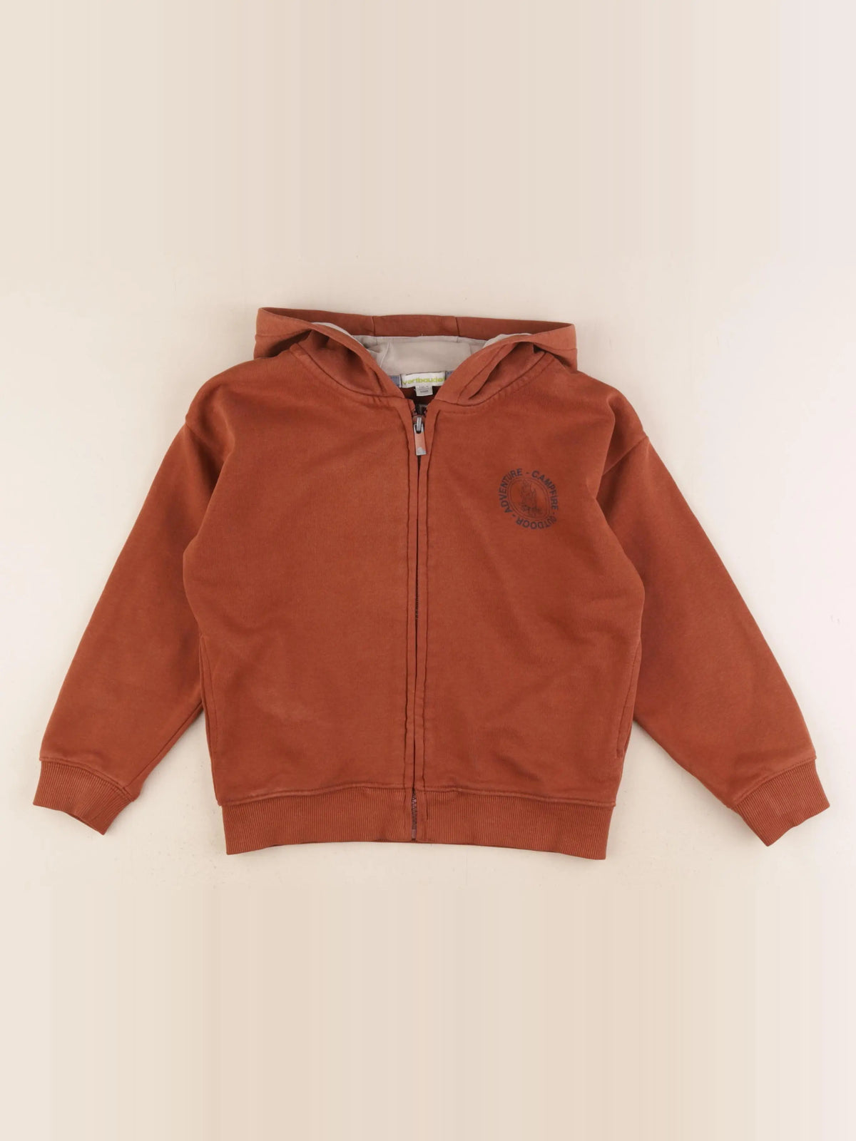 Vertbaudet - sweat marron - 6 ans