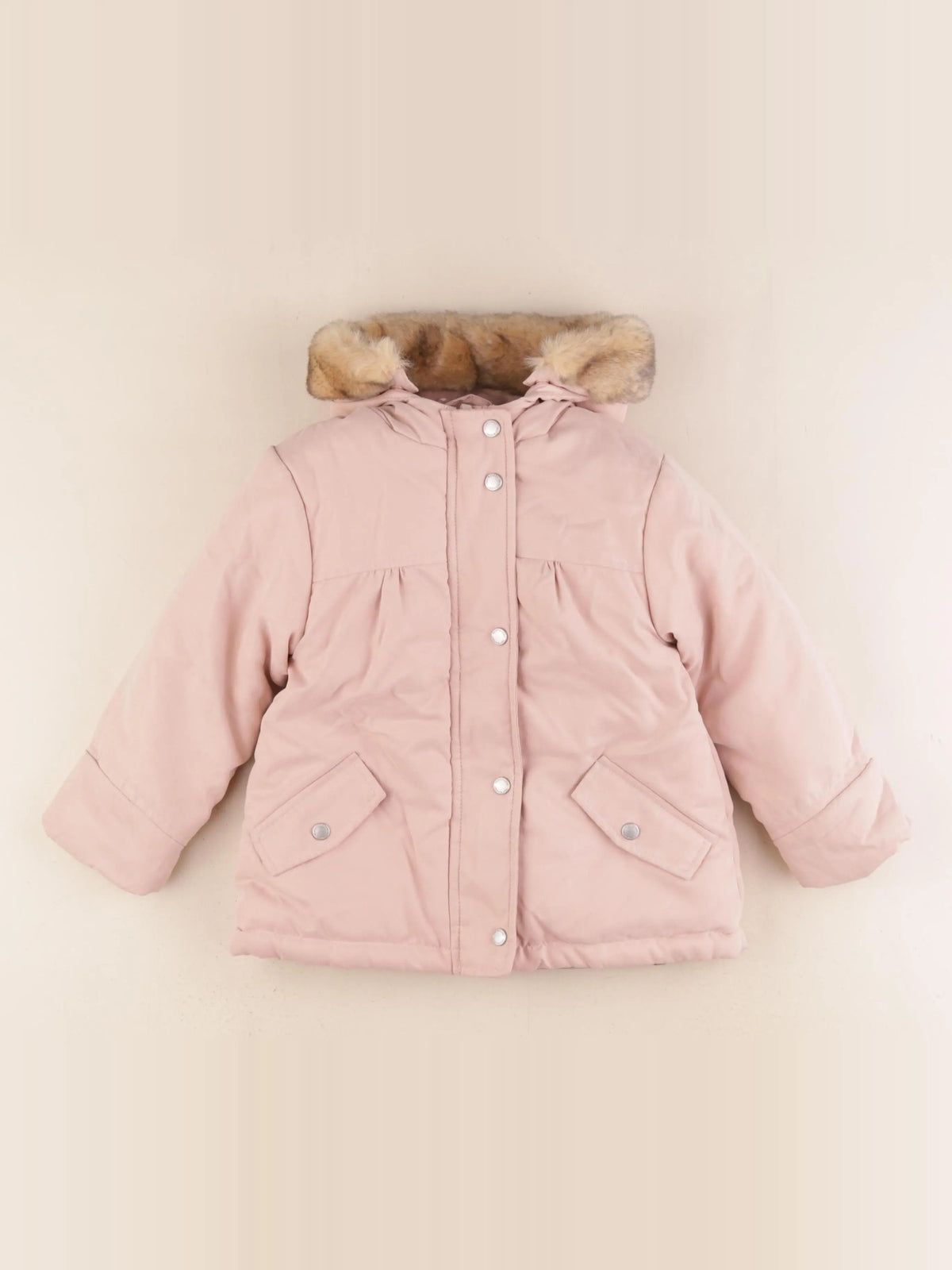 Vertbaudet - manteau doublure amovible rose - 3 ans