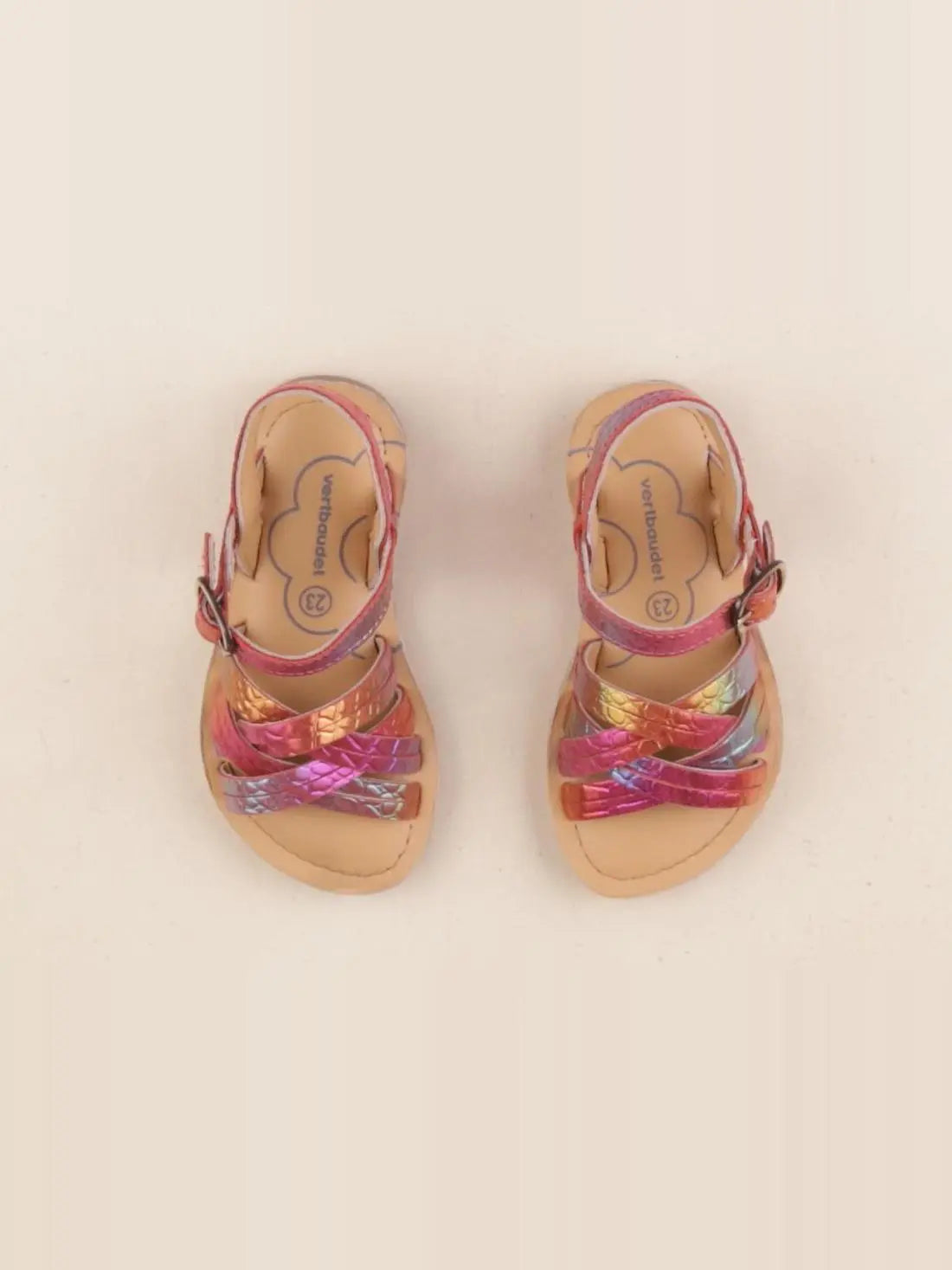 Vertbaudet - sandales violet, rose - pointure 23