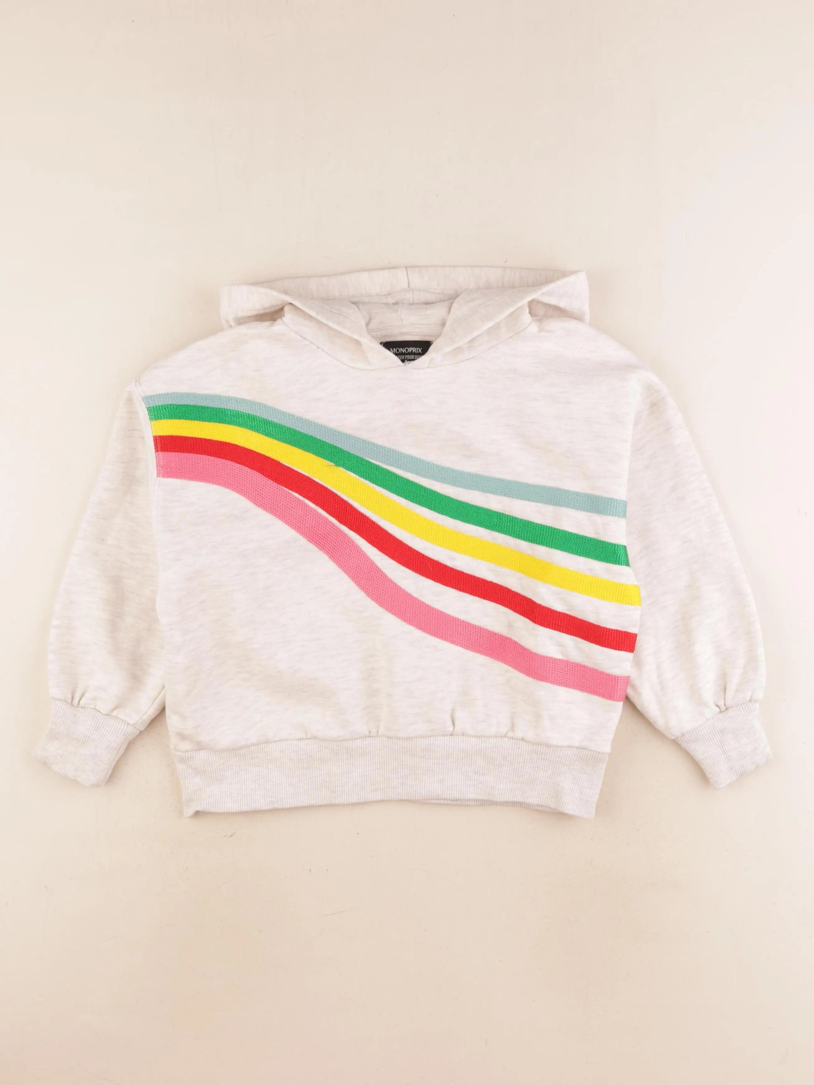 Monoprix - sweat beige, multicolore - 6 ans