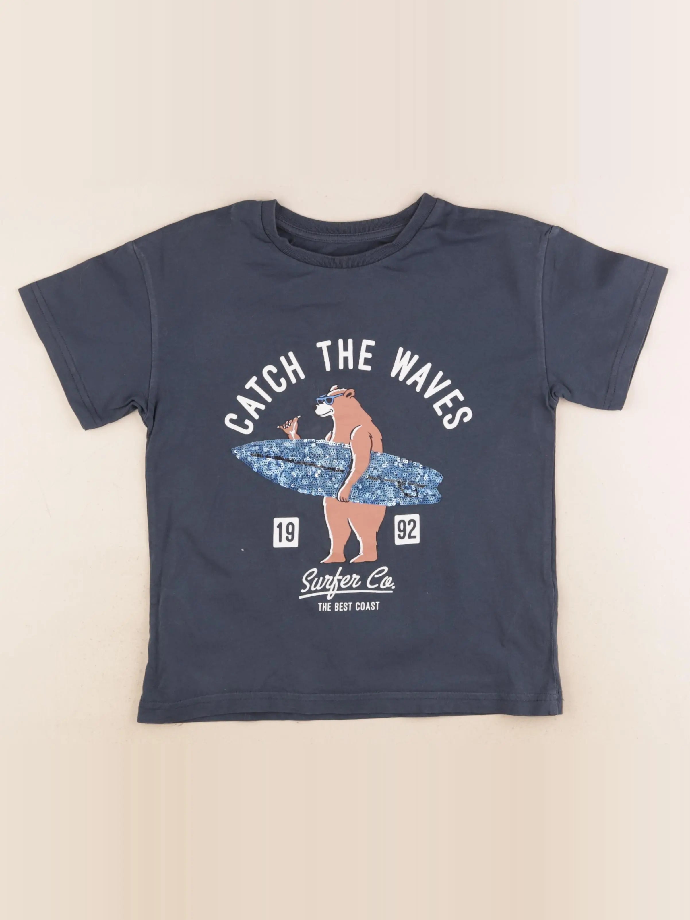 Vertbaudet - tee-shirt vert - 8 ans