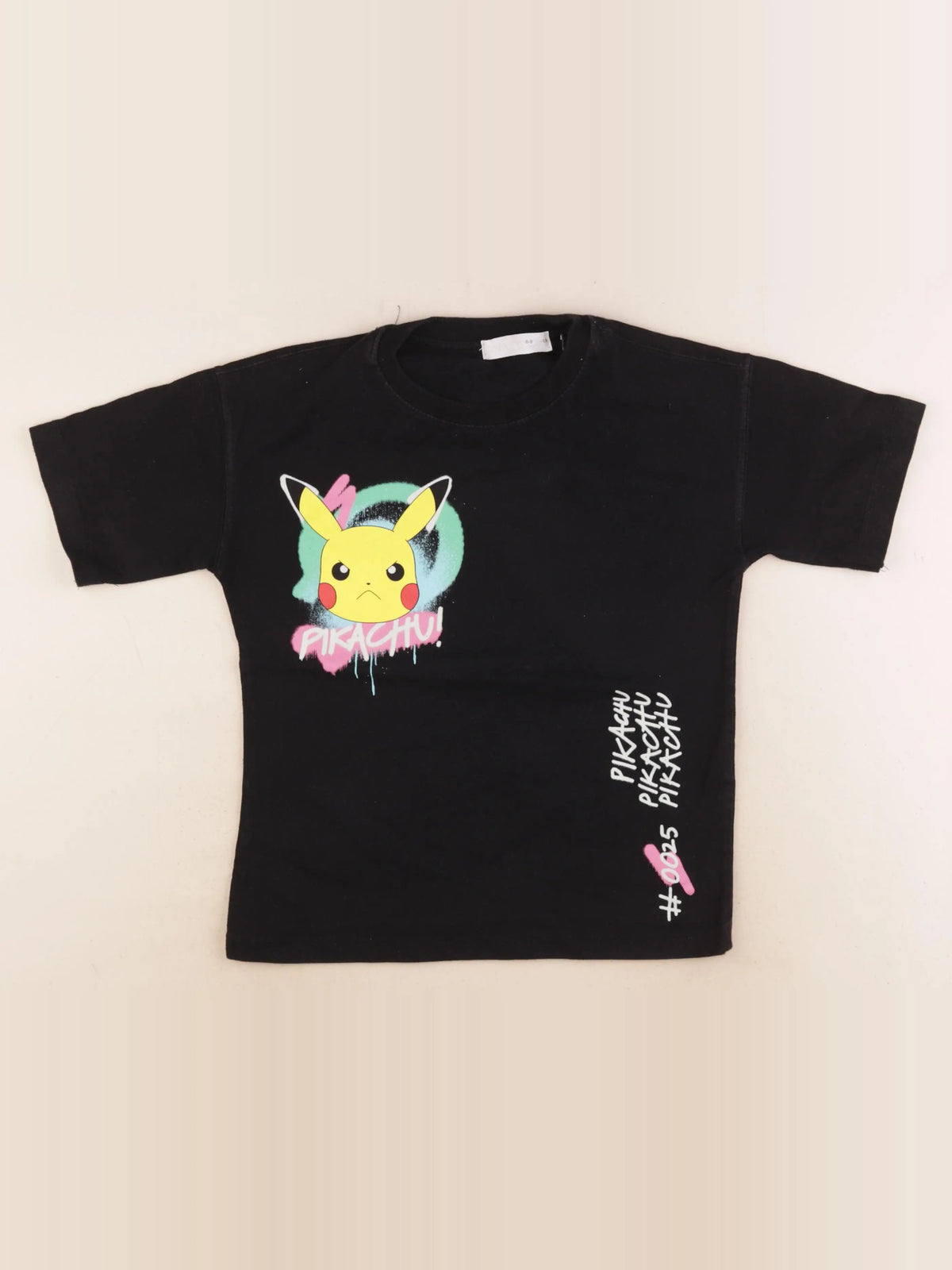 Zara - tee-shirt imprimé au dos noir - 8/9 ans
