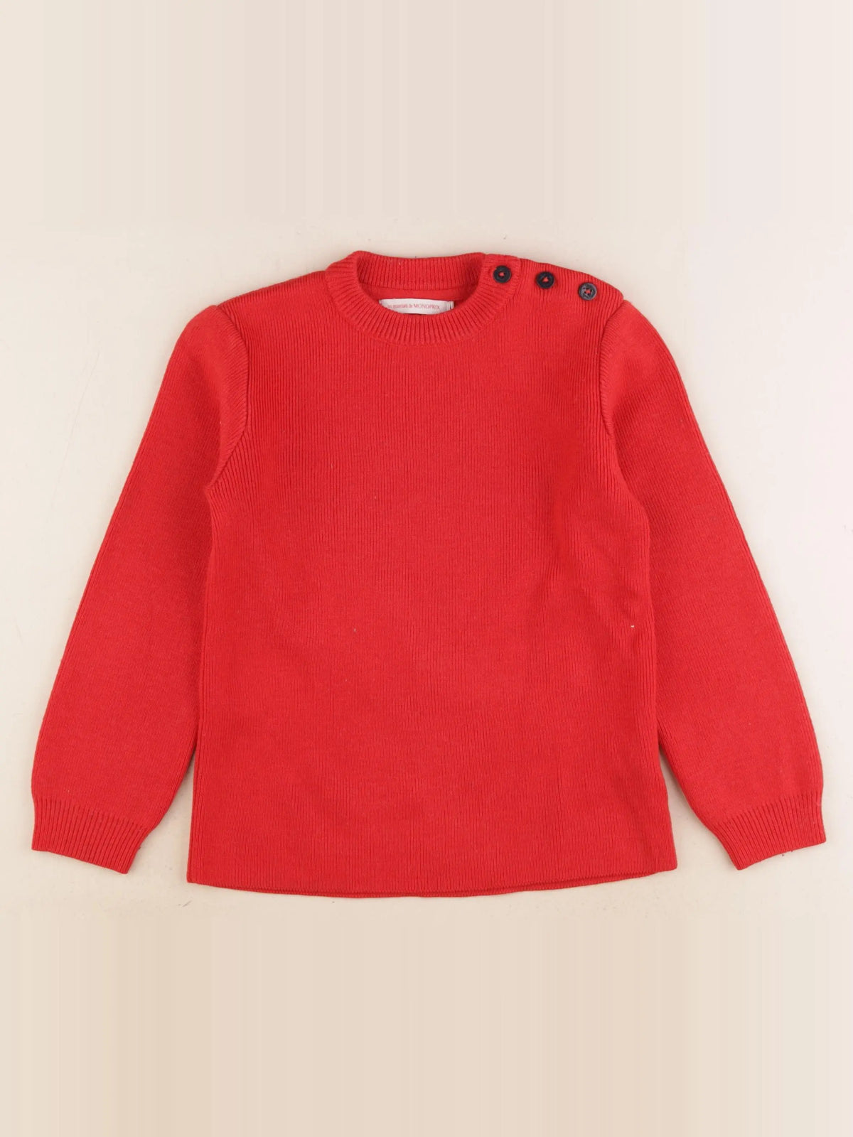 Monoprix - pull rouge - 6 ans