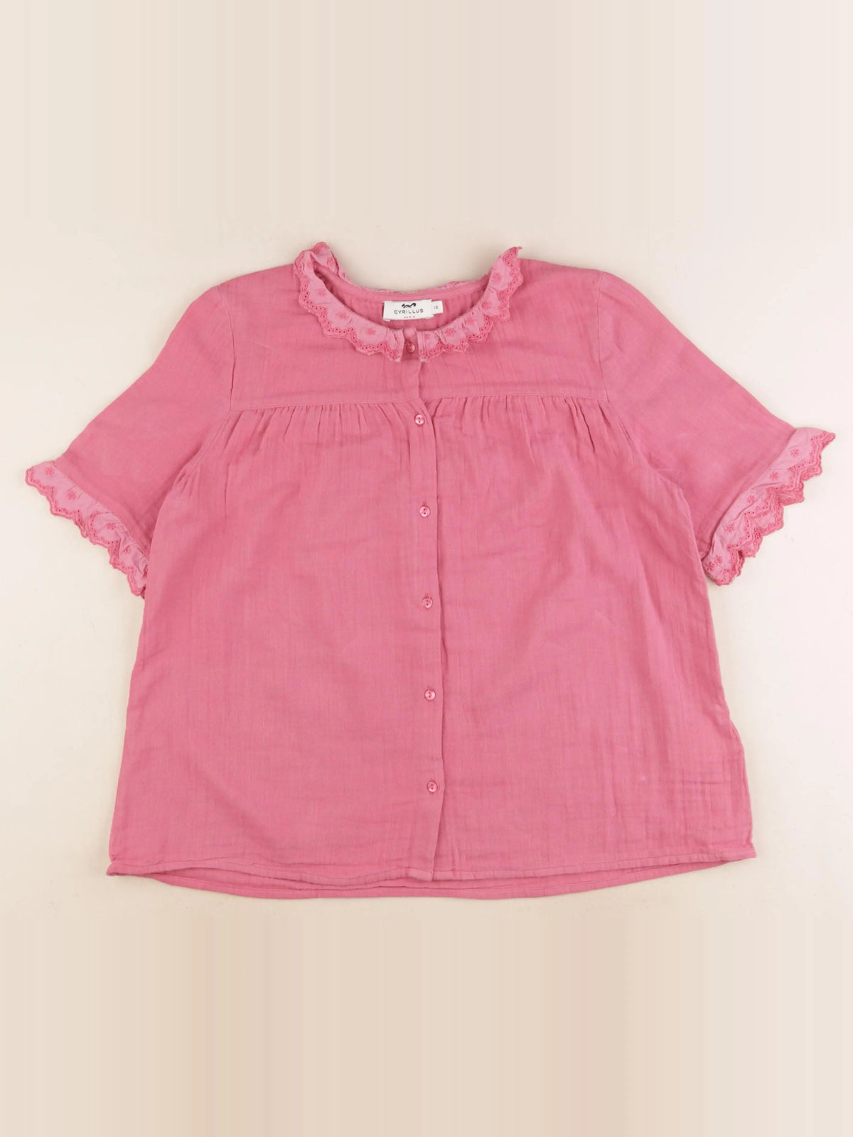 Cyrillus - blouse rose - 12 ans