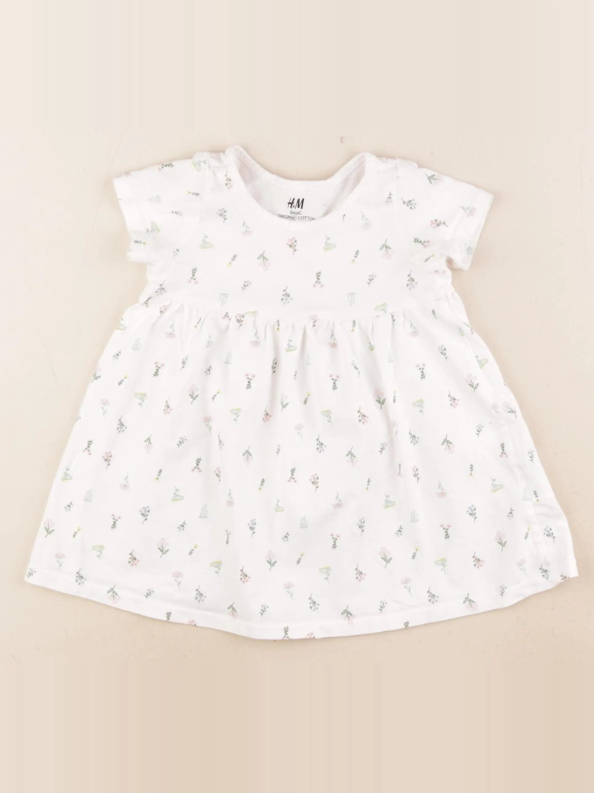 H&M - robe blanc - 9/12 mois