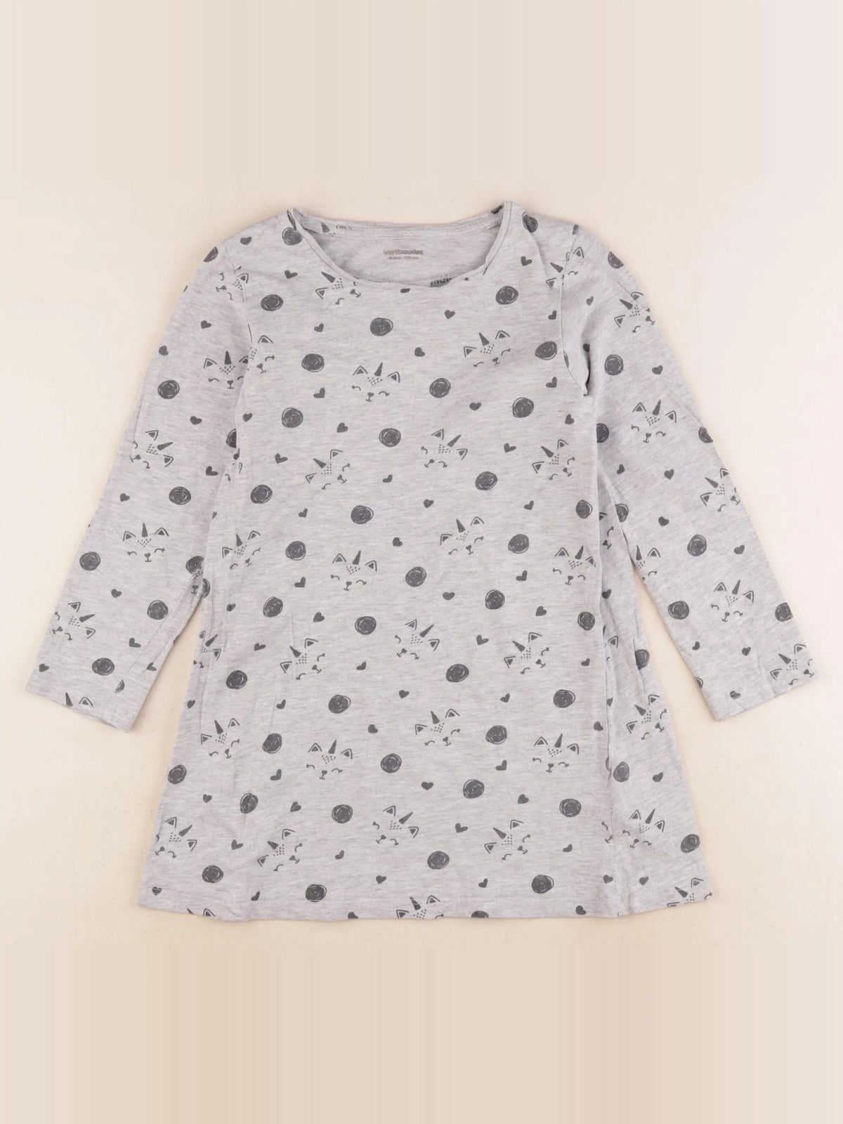Vertbaudet - robe gris - 6 ans