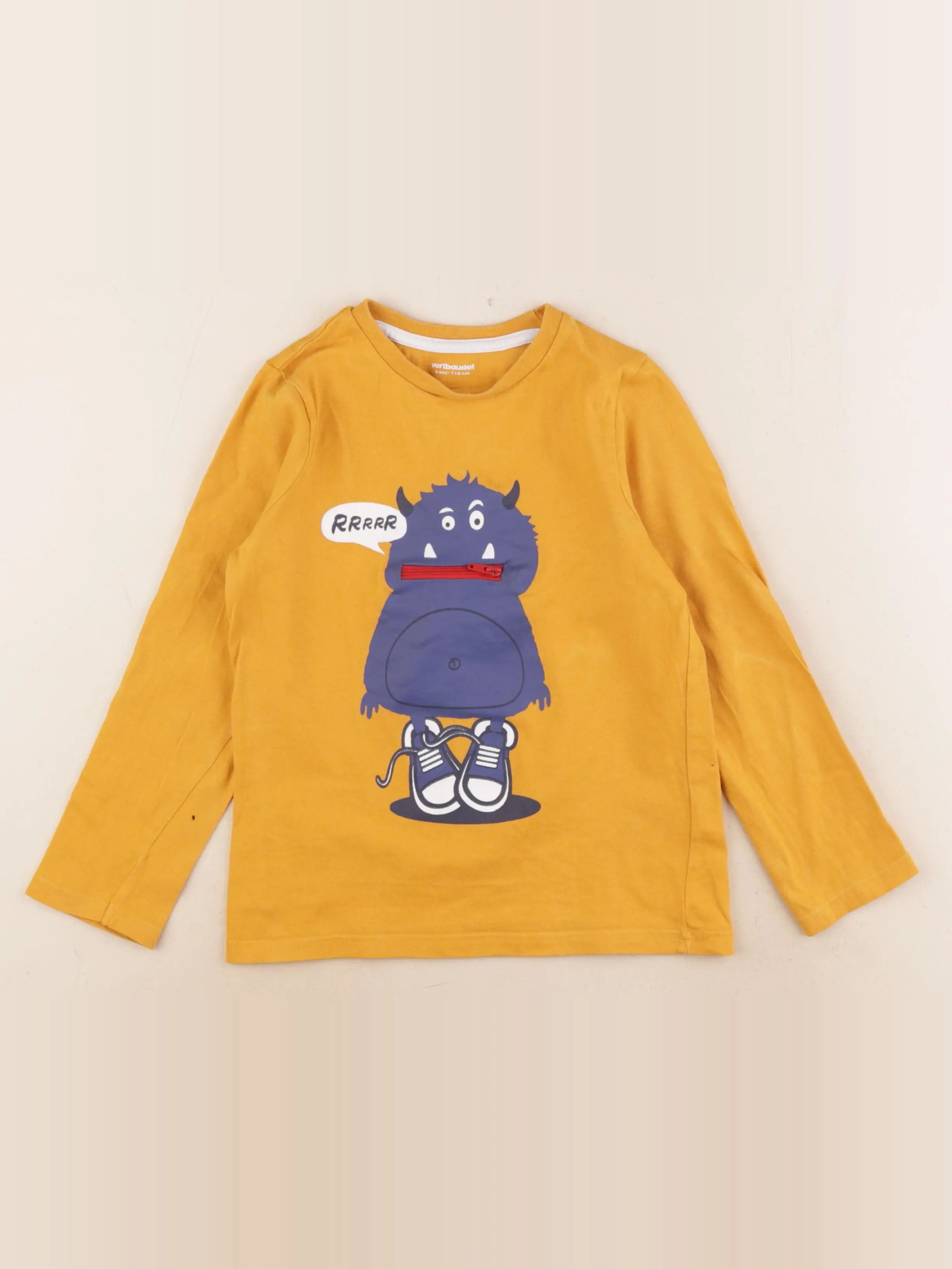 Vertbaudet - tee-shirt jaune - 6 ans