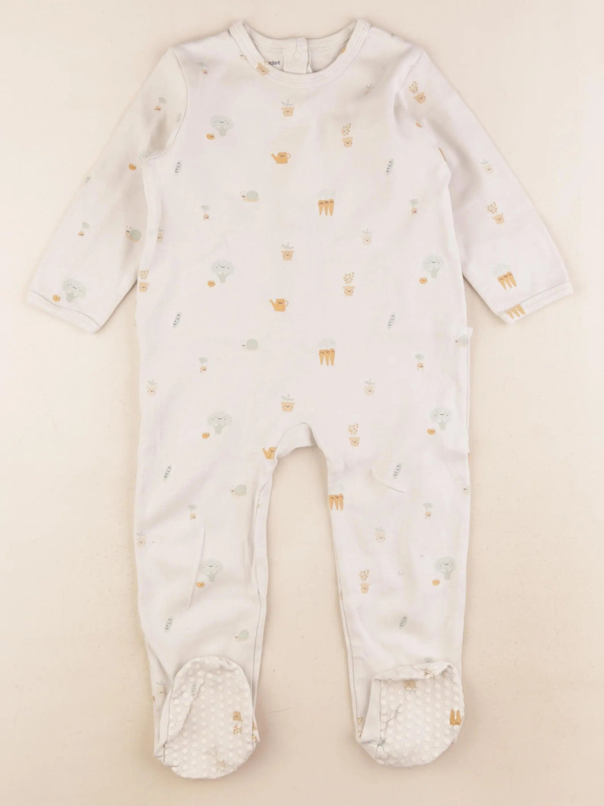 Vertbaudet - pyjama coton beige - 2 ans