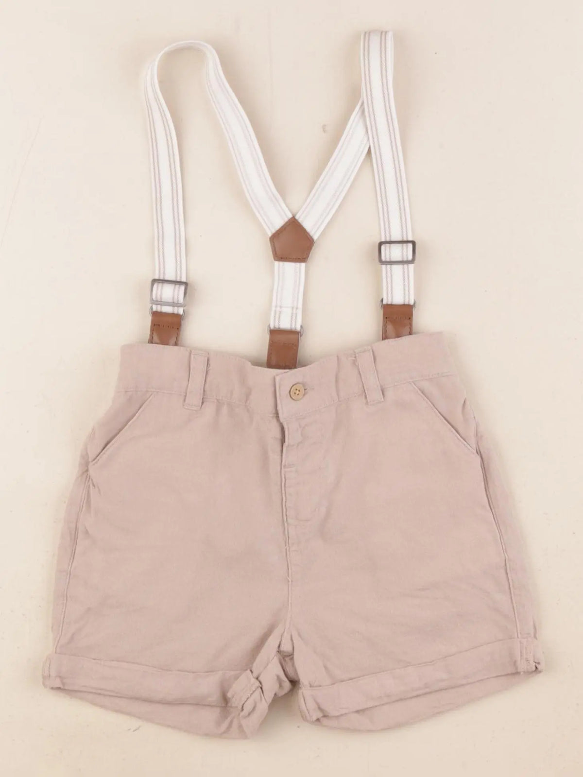 Vertbaudet - short beige - 2 ans