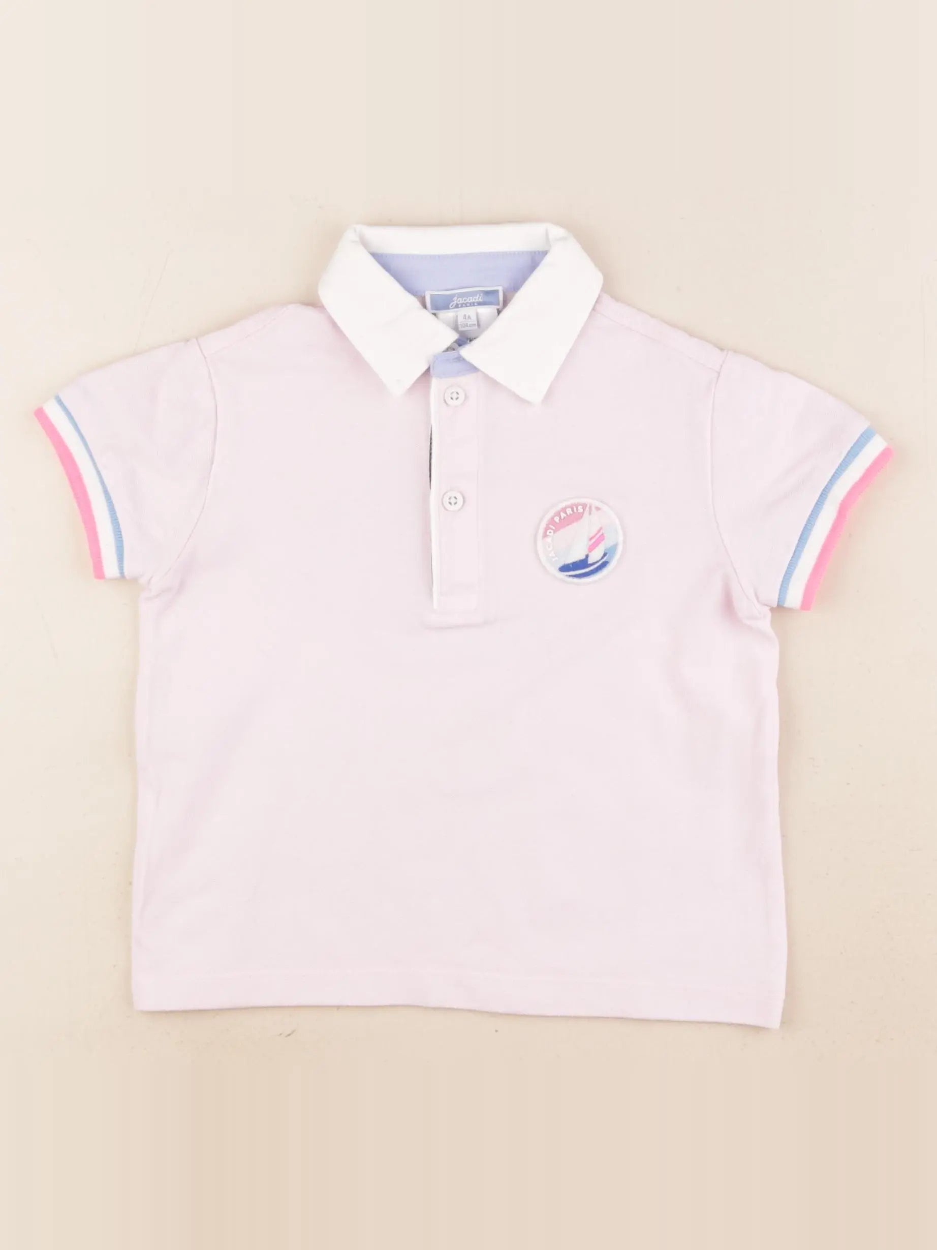 Jacadi - polo imprimé au dos rose - 4 ans