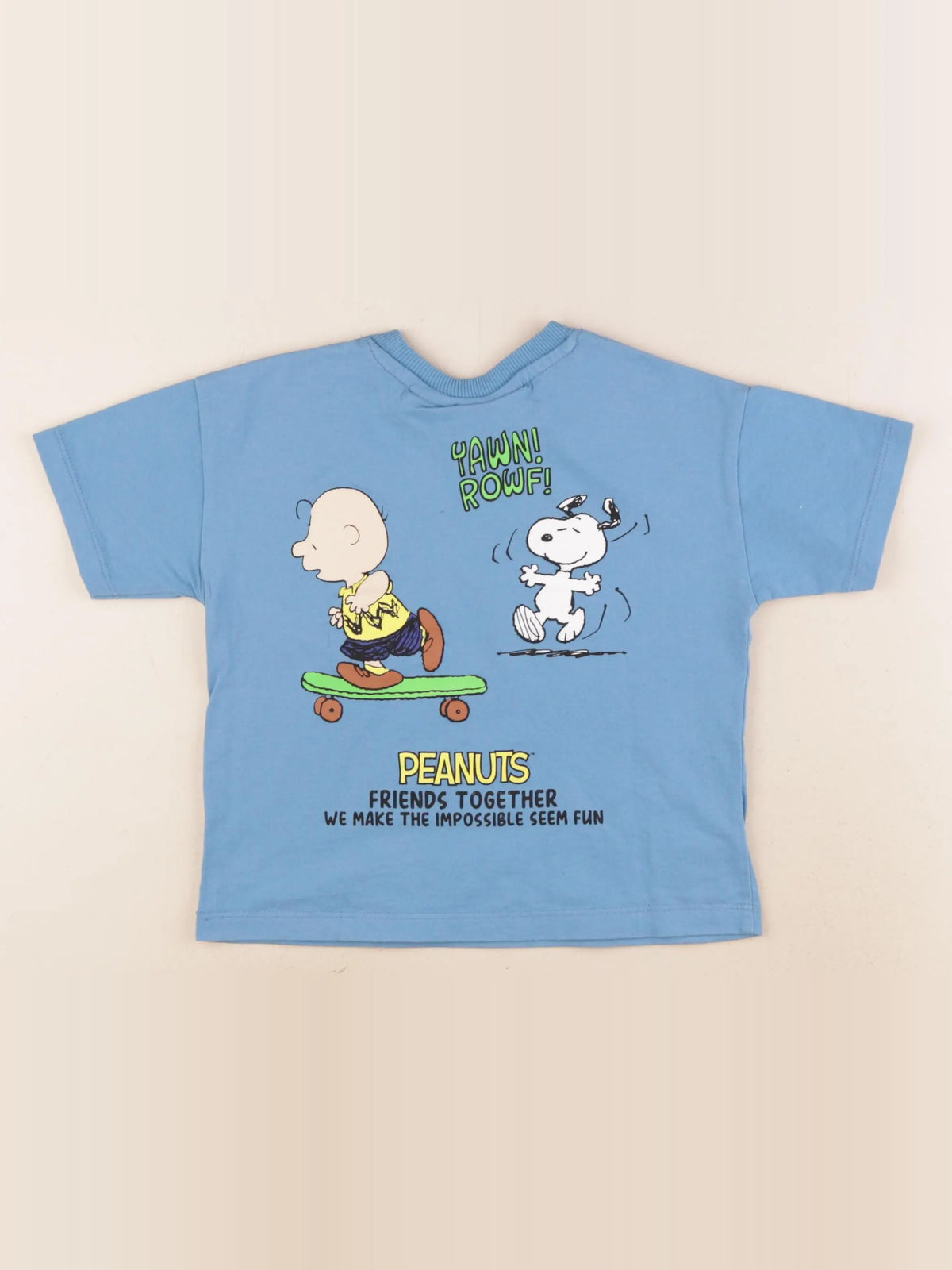 Zara - tee-shirt imprimé au dos bleu - 4 ans