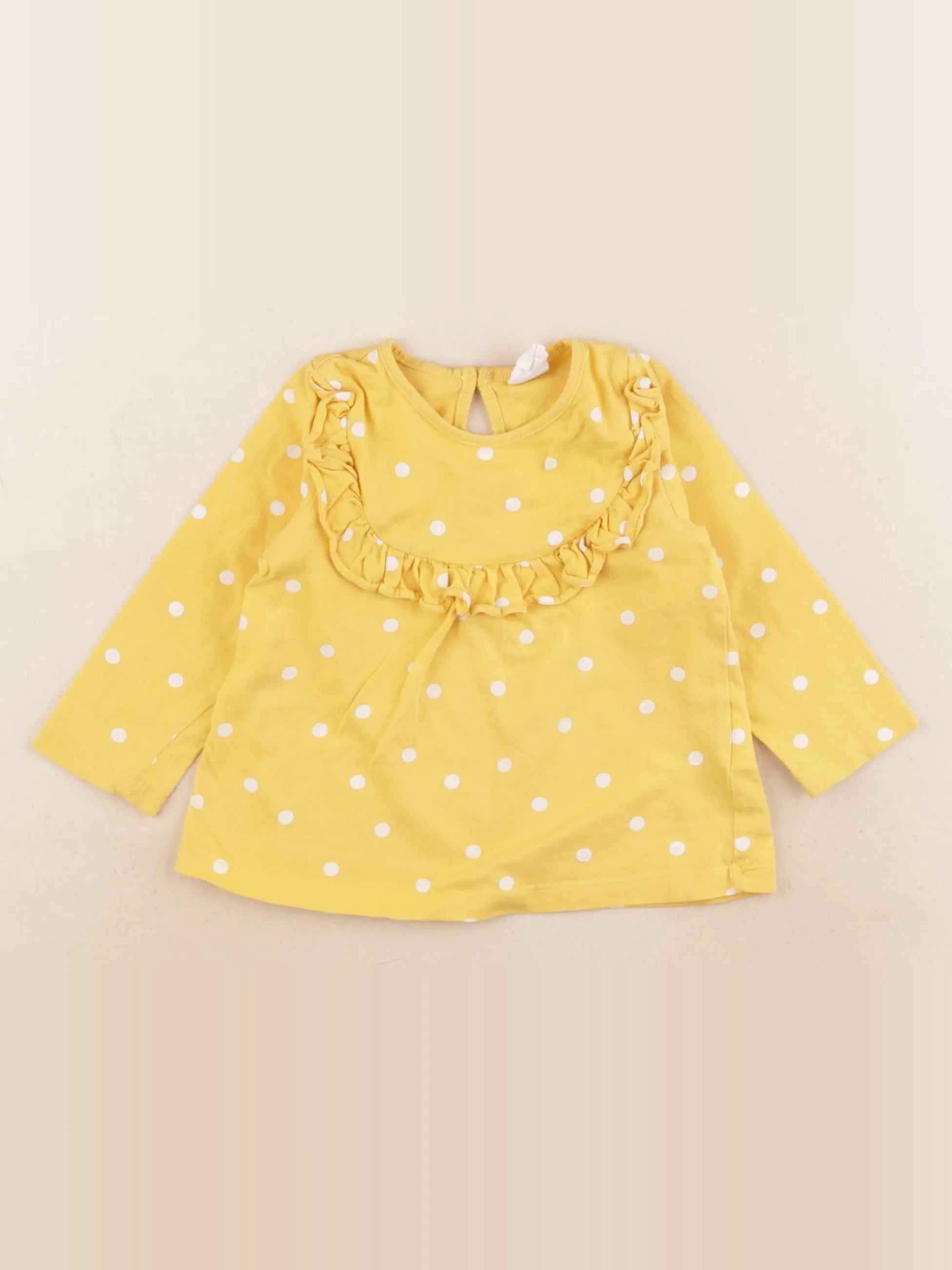H&M - tee-shirt jaune - 6/9 mois