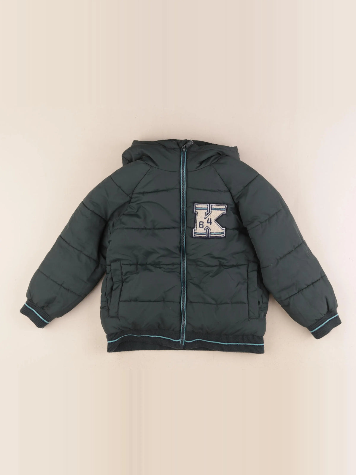Vertbaudet - doudoune vert - 6 ans