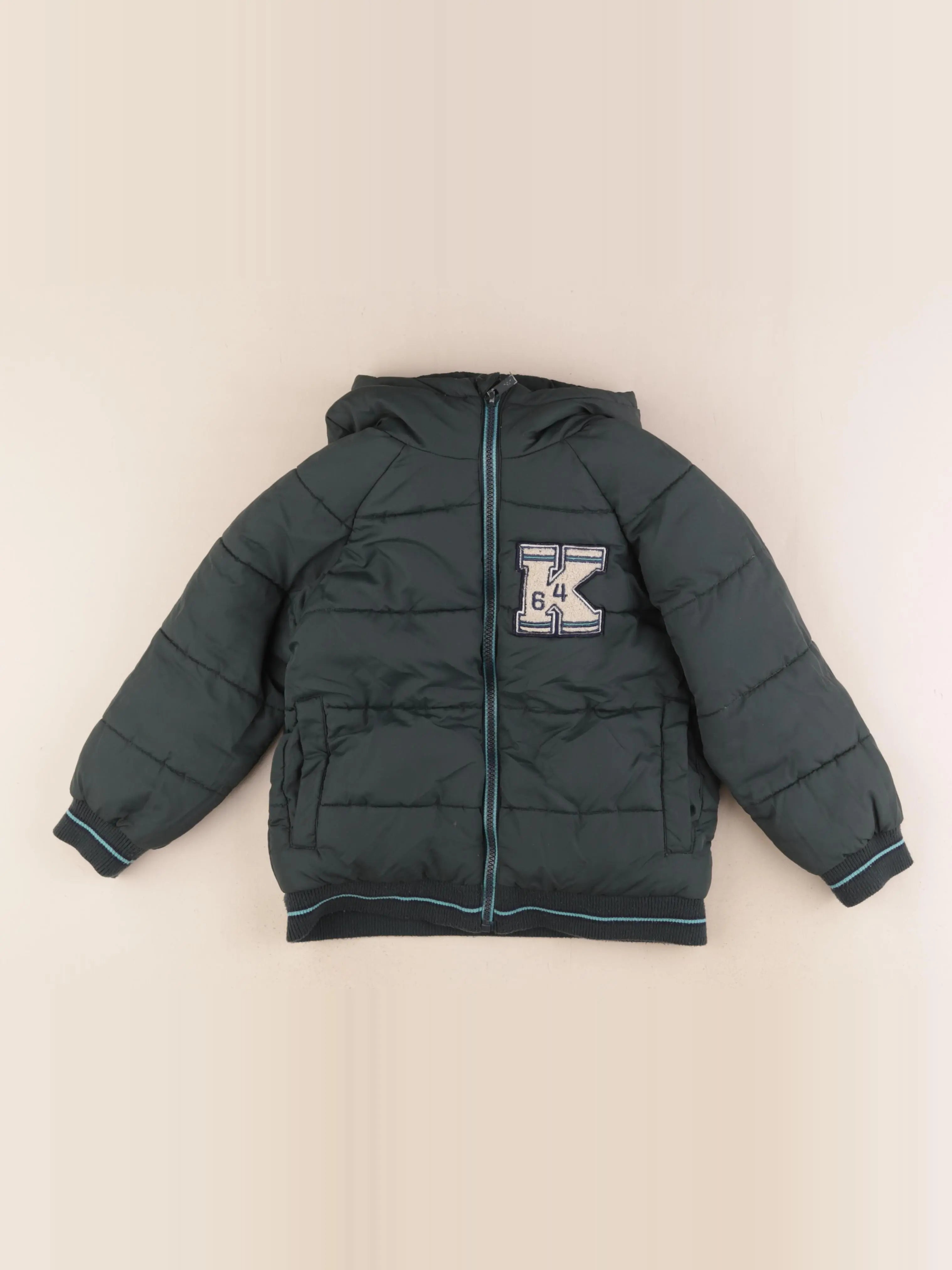 Vertbaudet - doudoune vert - 6 ans