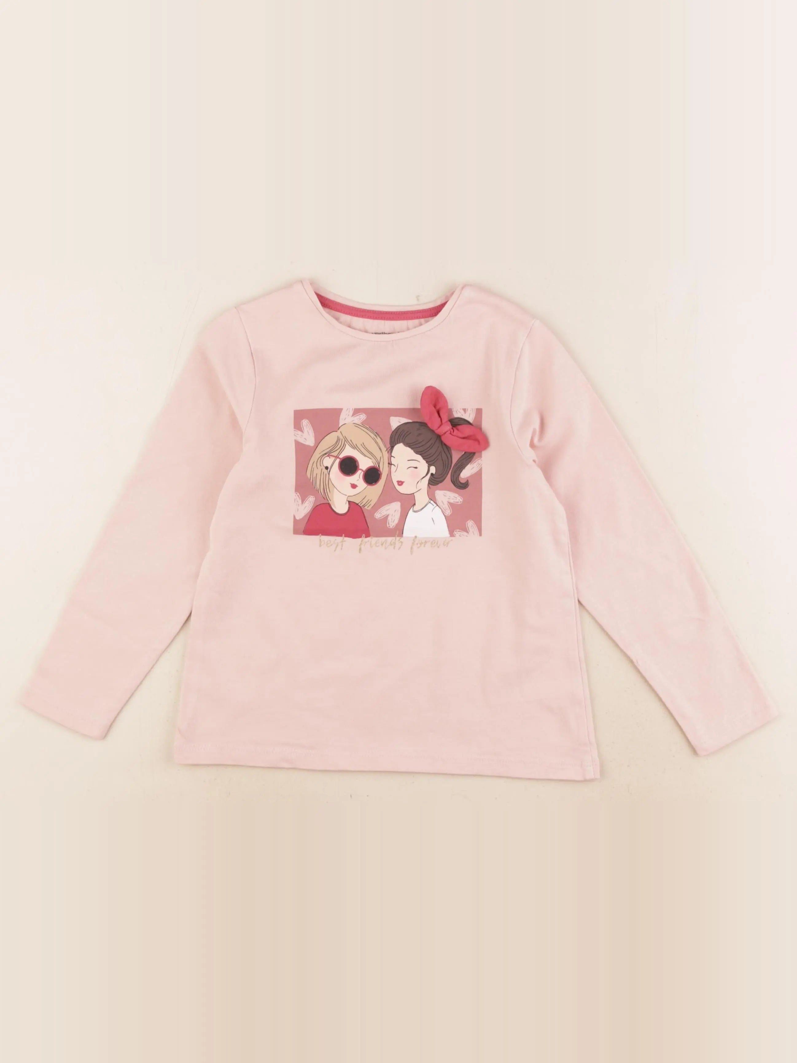 Vertbaudet - tee-shirt rose - 6 ans