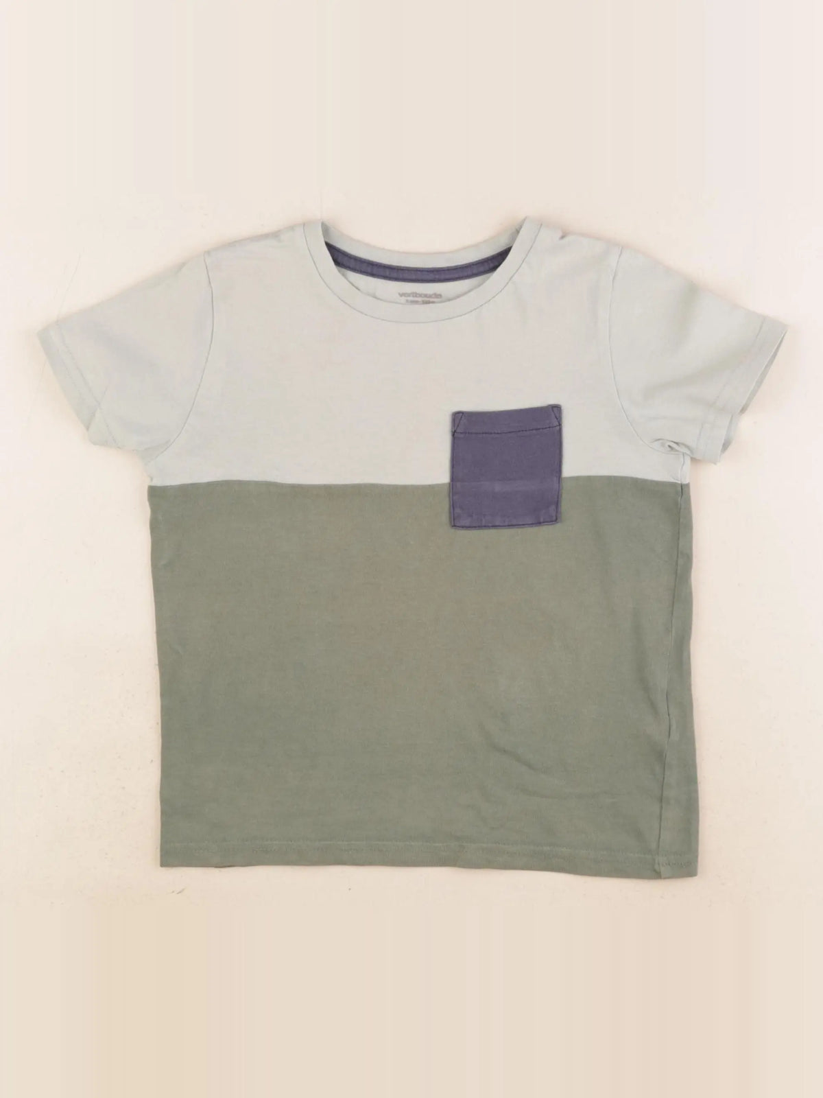 Vertbaudet - tee-shirt bleu, vert - 5 ans