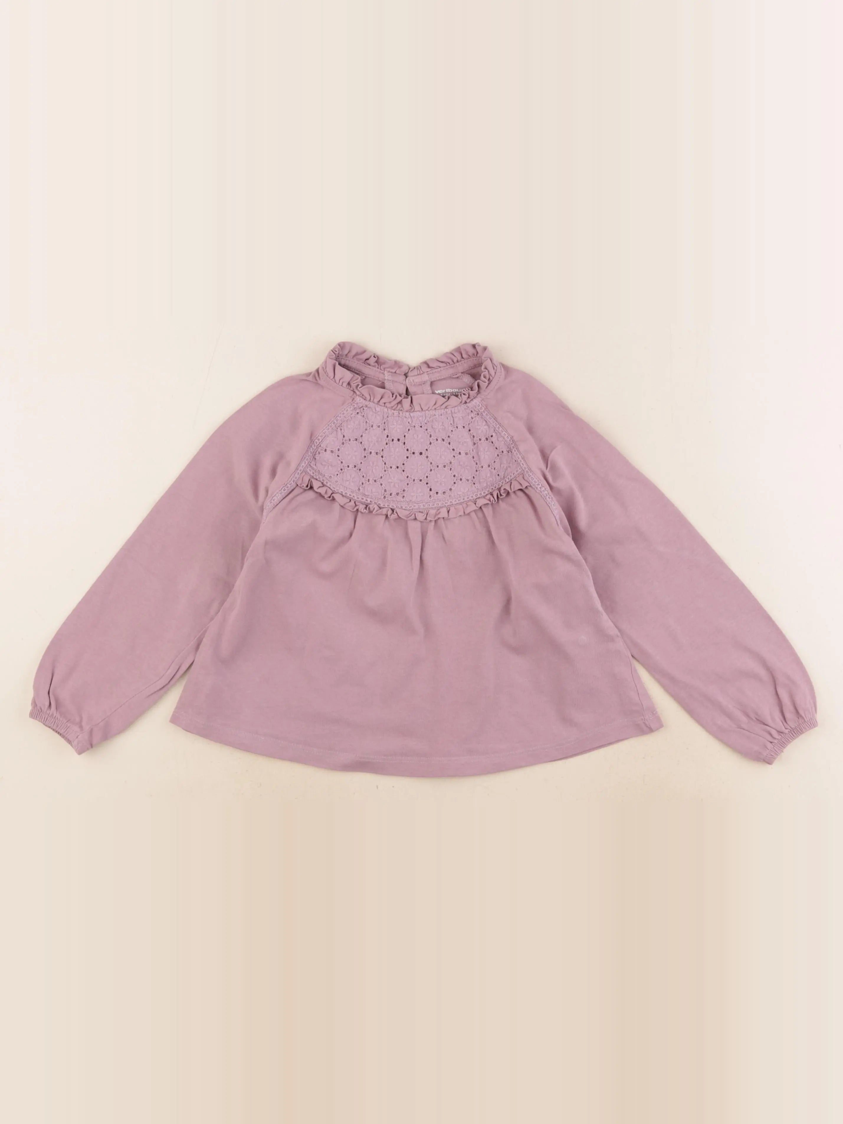Vertbaudet - tee-shirt violet - 5 ans