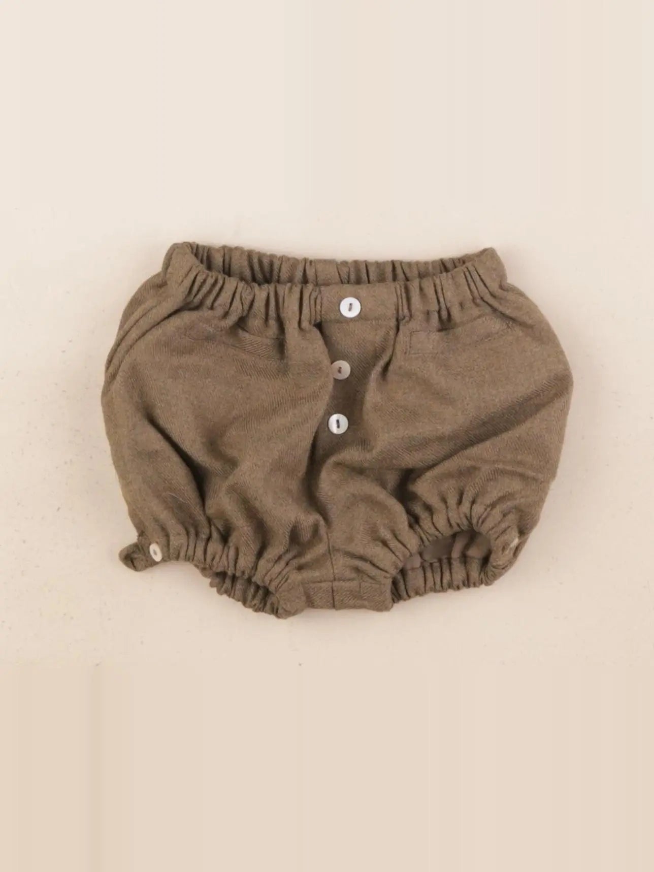 Bonnet à Pompon - bloomer doublé marron - 6 mois