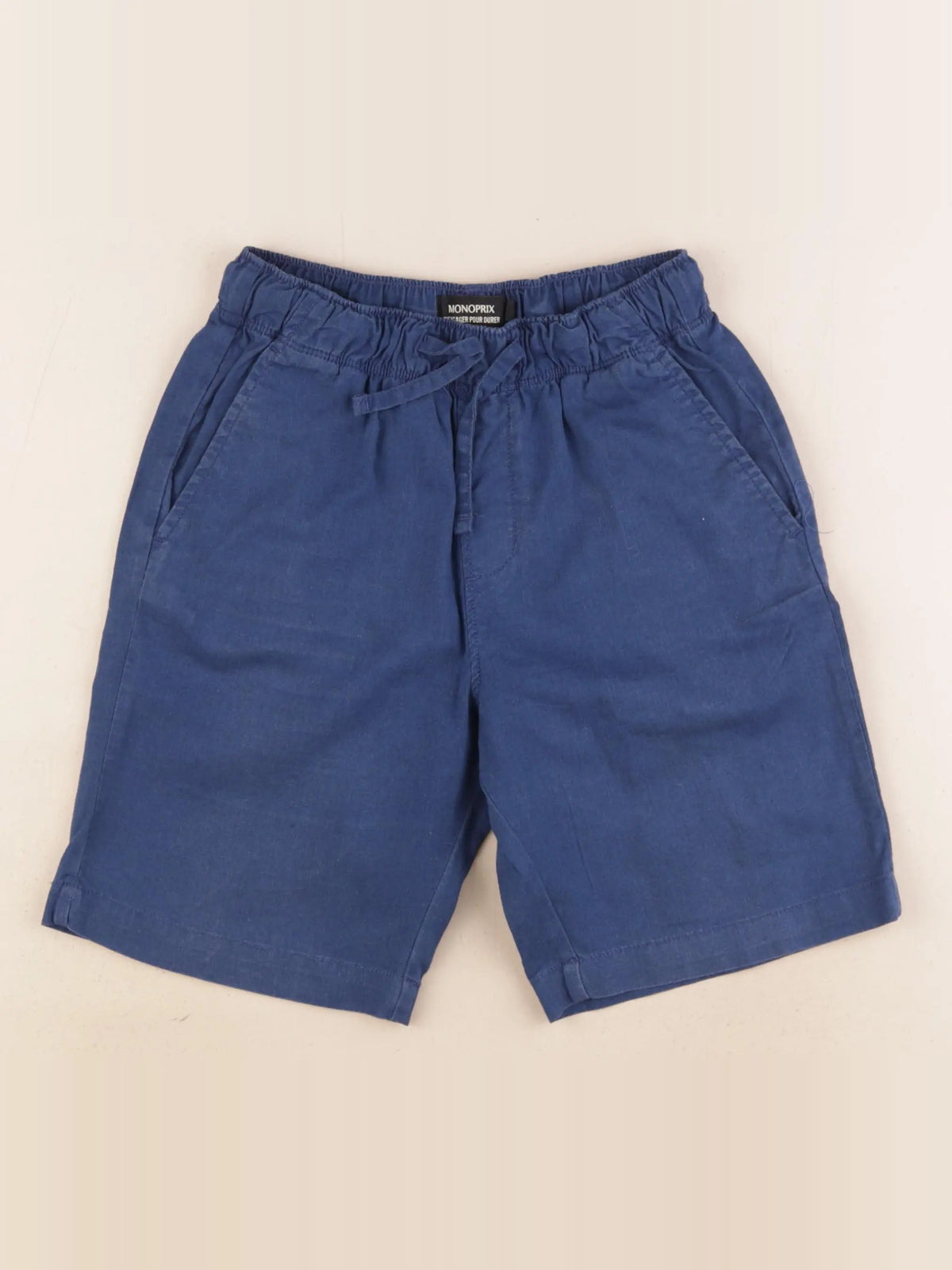 Monoprix - short bleu - 8 ans