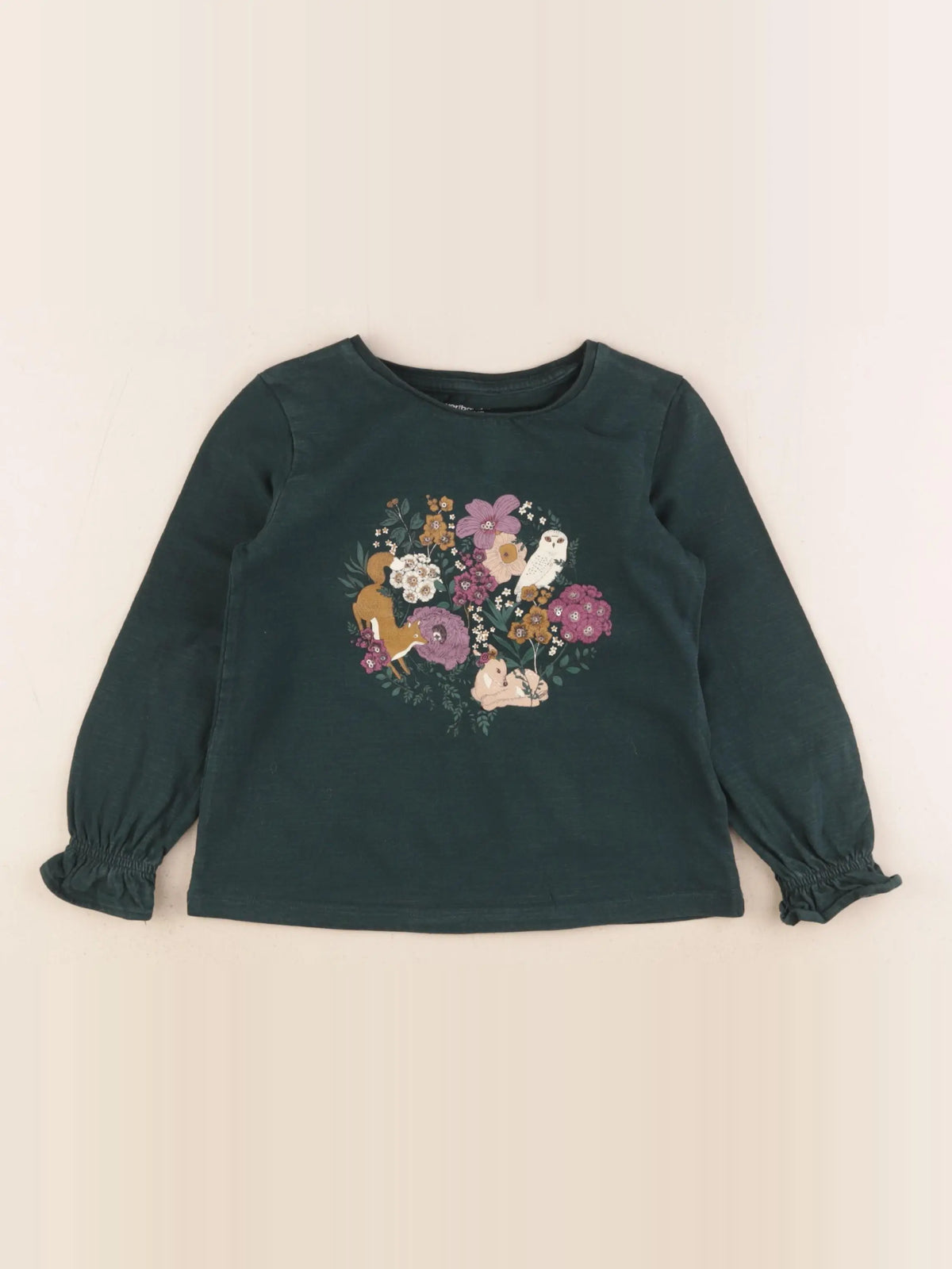 Vertbaudet - tee-shirt vert - 5 ans