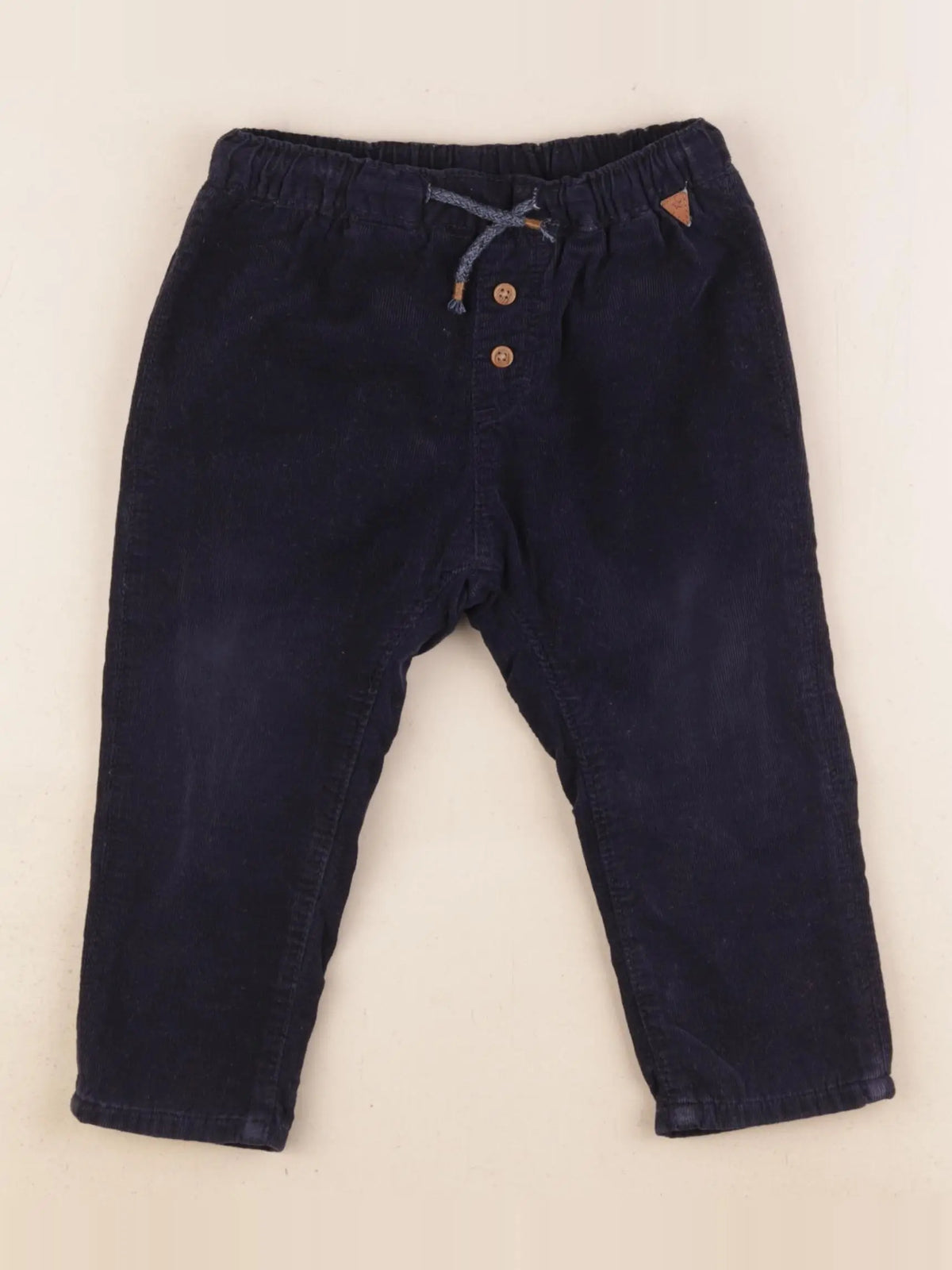 H&M - pantalon bleu - 12/18 mois