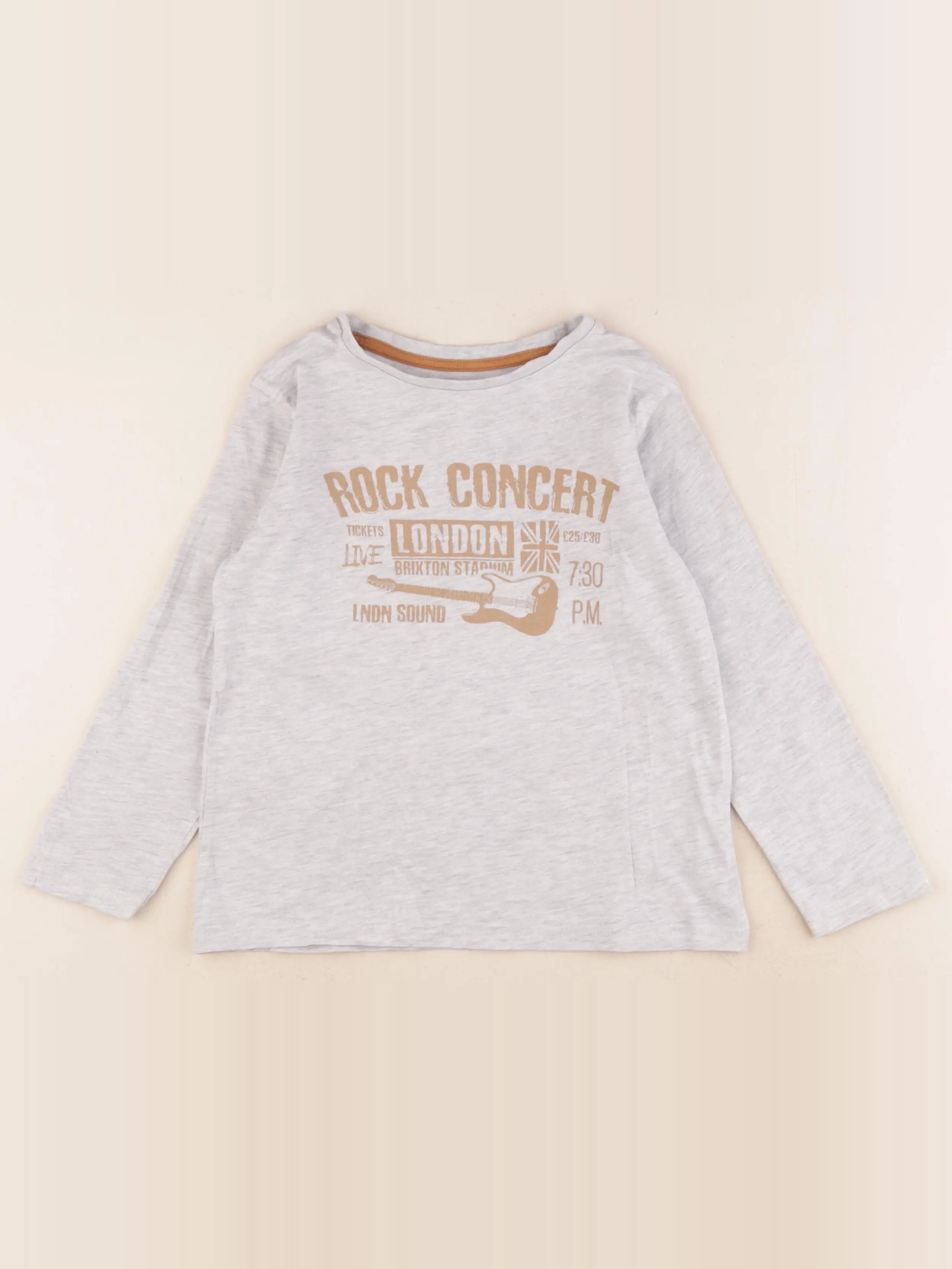Vertbaudet - tee-shirt gris - 6 ans