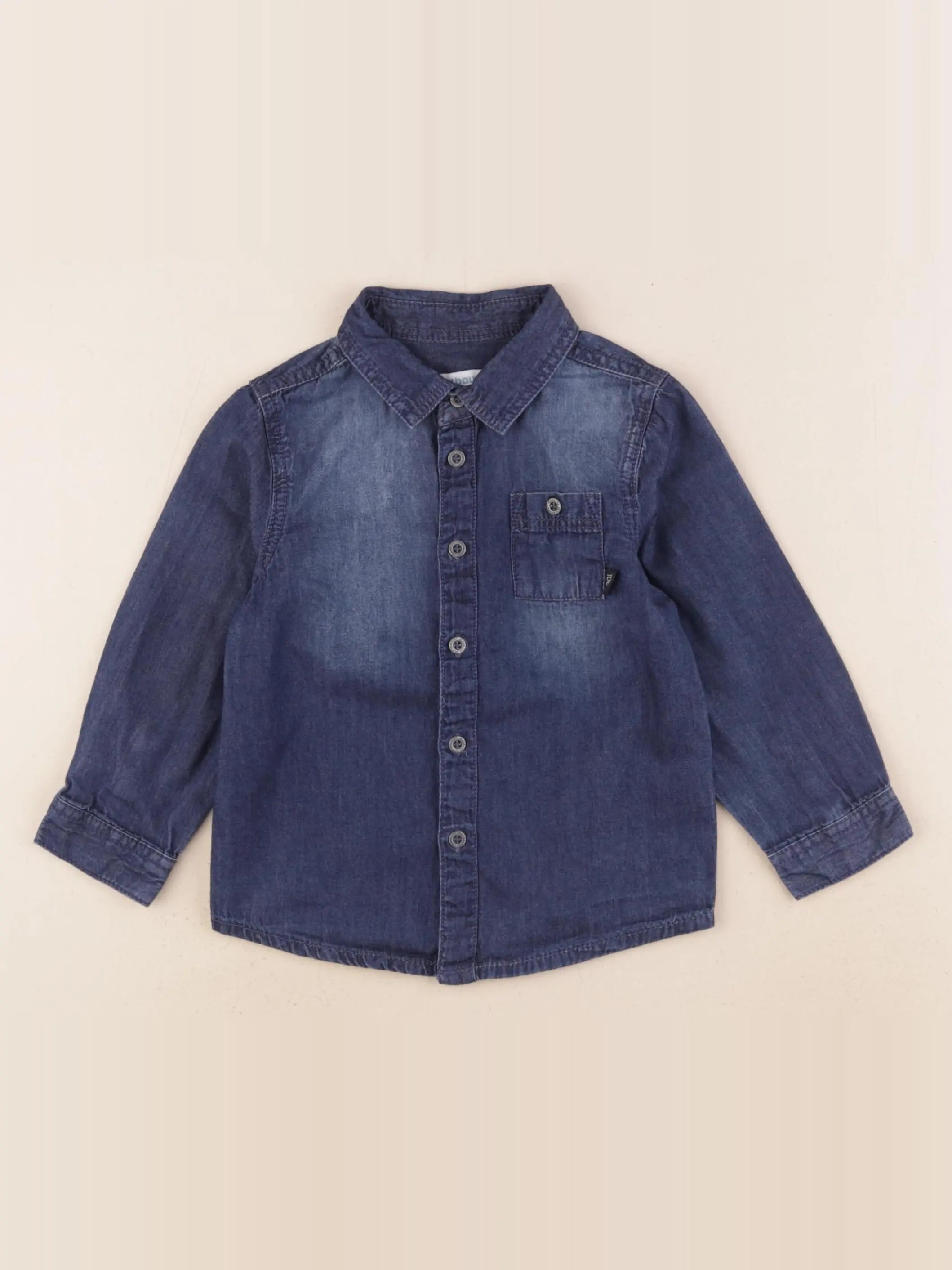 Vertbaudet - chemise bleu - 24 mois