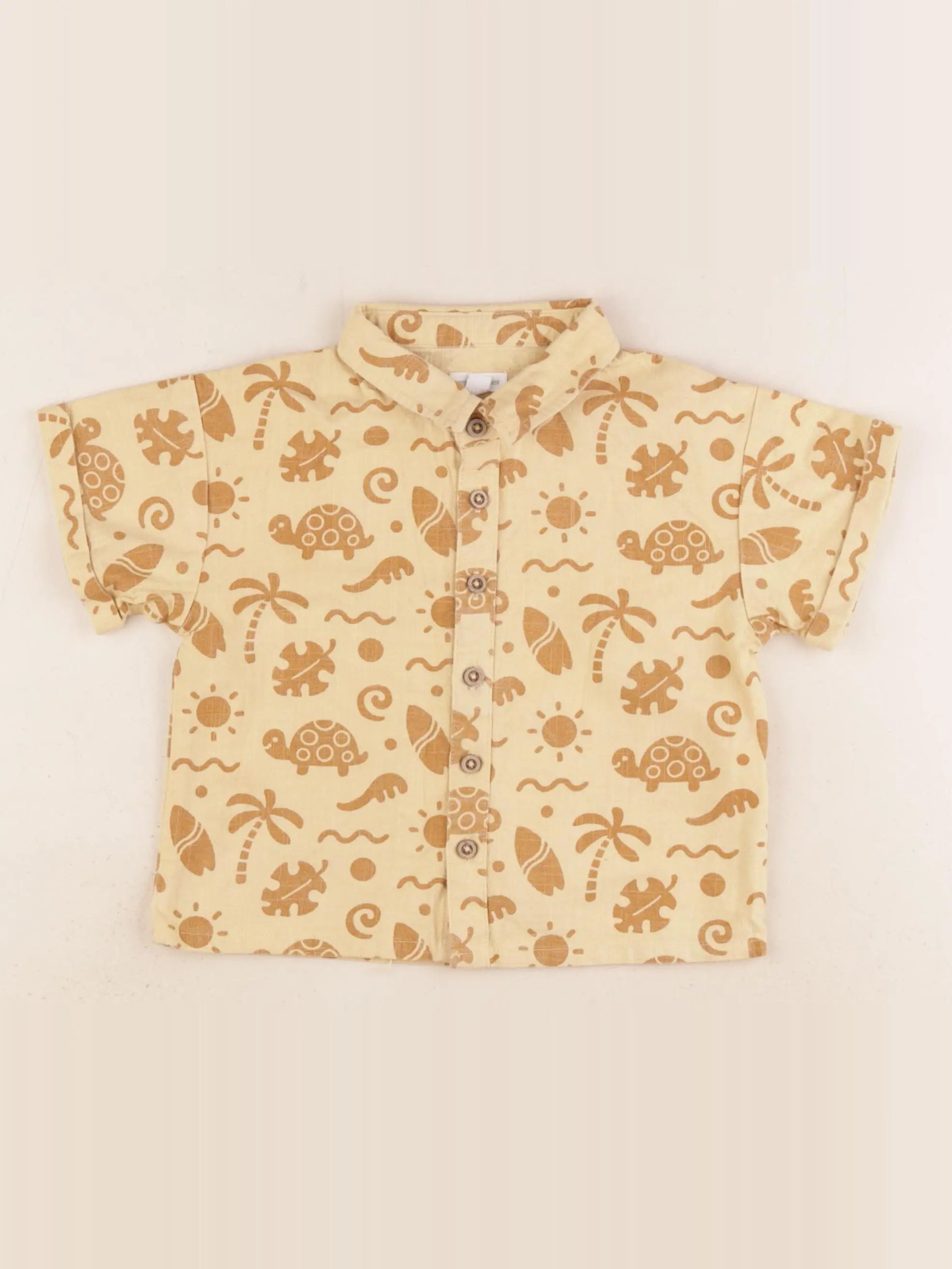 Vertbaudet - chemise jaune - 24 mois