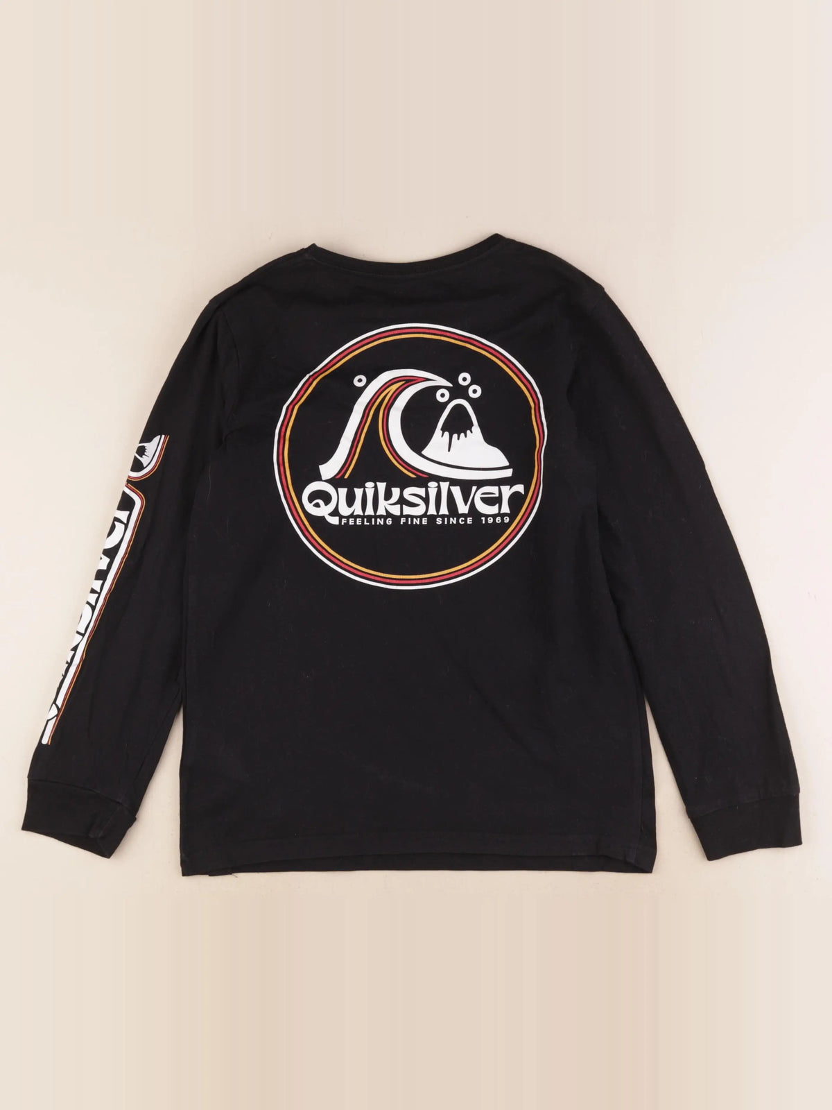 Quiksilver - tee-shirt imprimé au dos noir - 10 ans