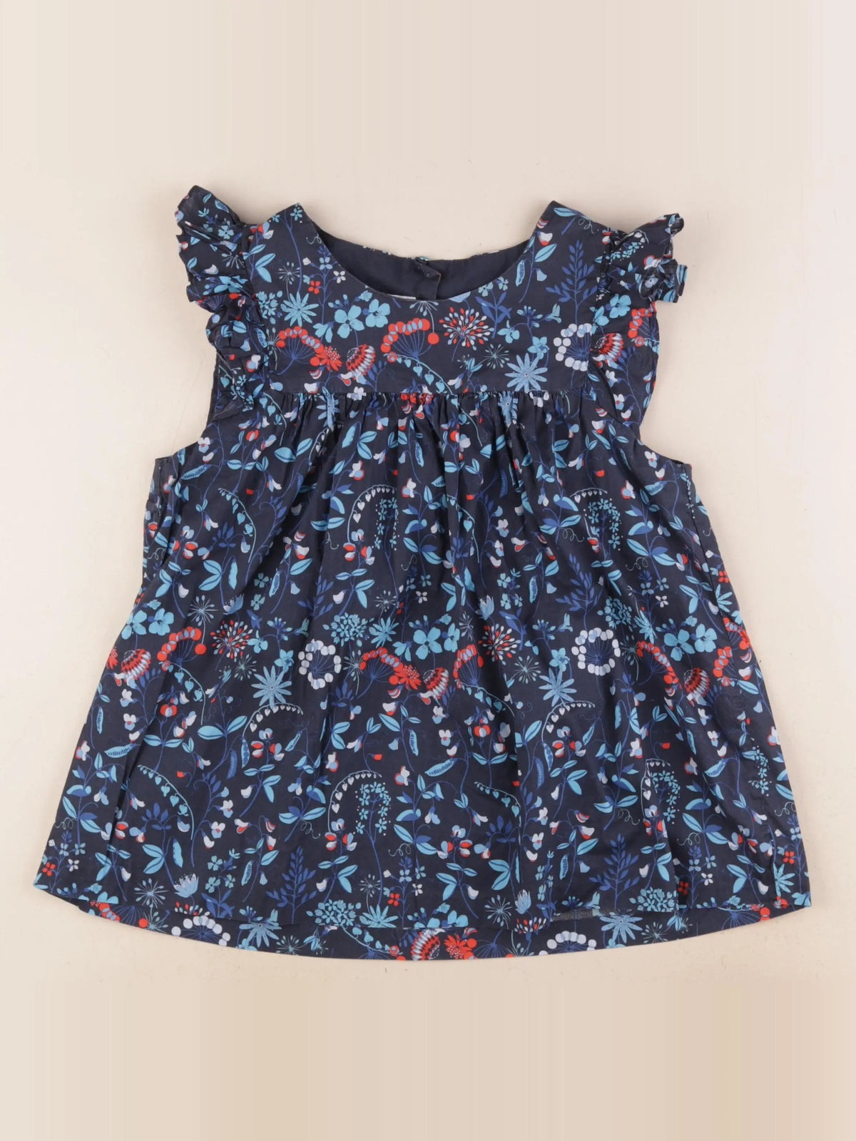Jacadi - blouse liberty bleu - 12 ans
