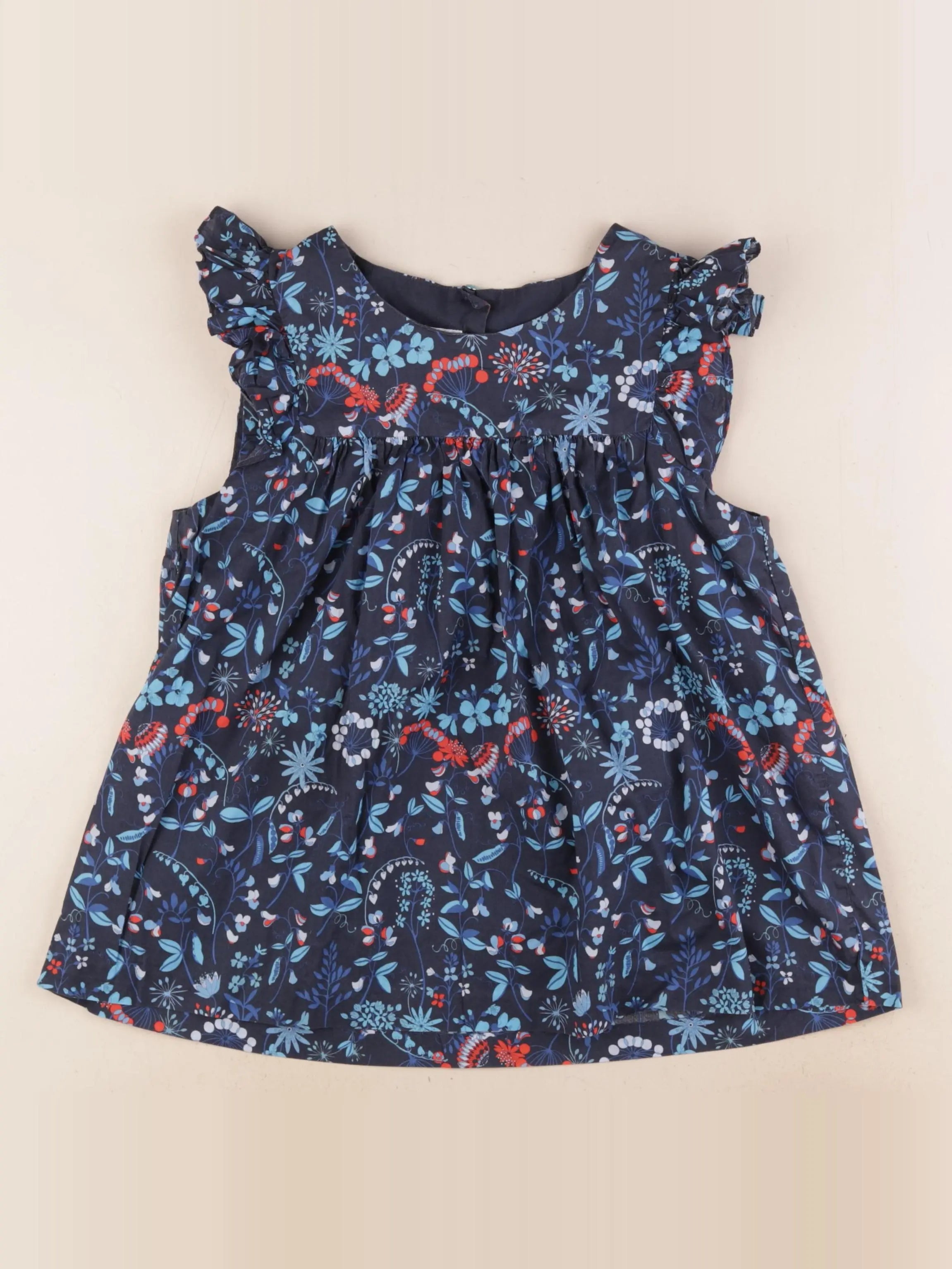 Jacadi - blouse liberty bleu - 12 ans