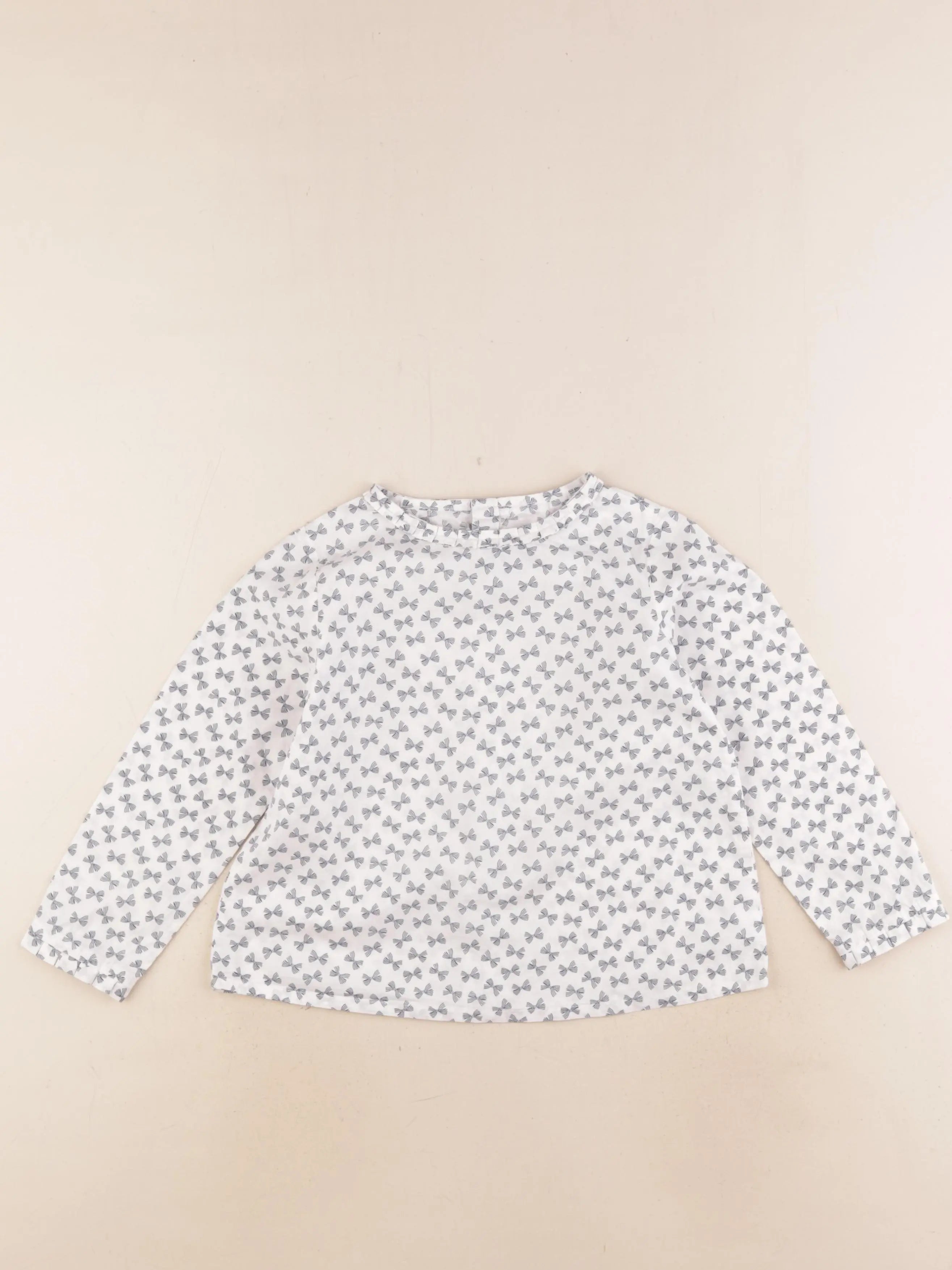 Jacadi - blouse bleu, blanc - 4 ans