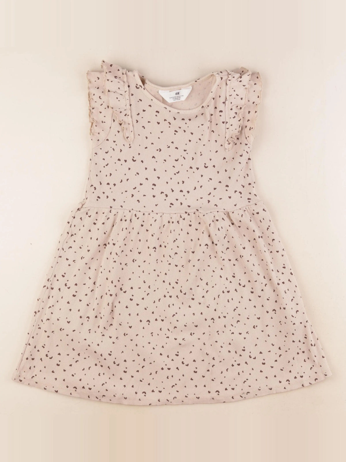 H&M - robe beige - 6/8 ans