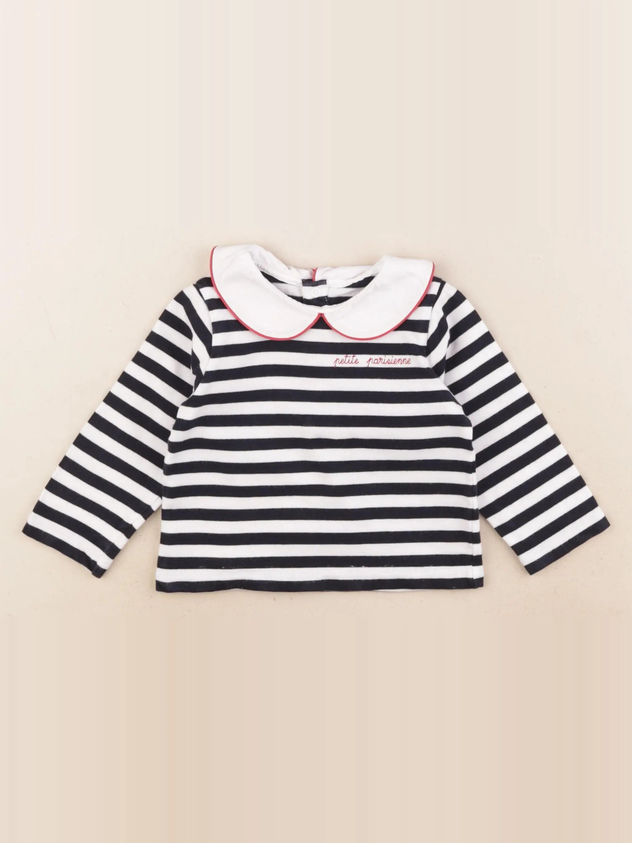Jacadi - tee-shirt blanc, bleu - 18 mois