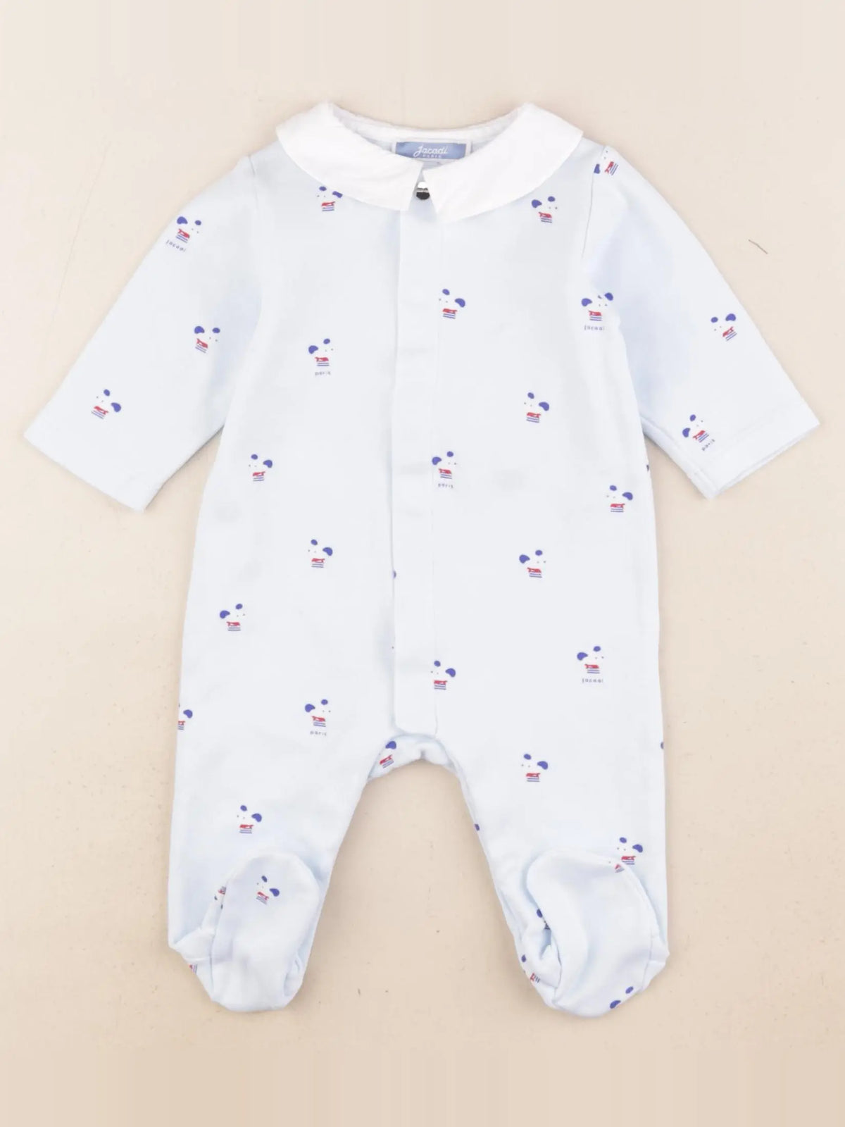 Jacadi - pyjama coton bleu - 3 mois