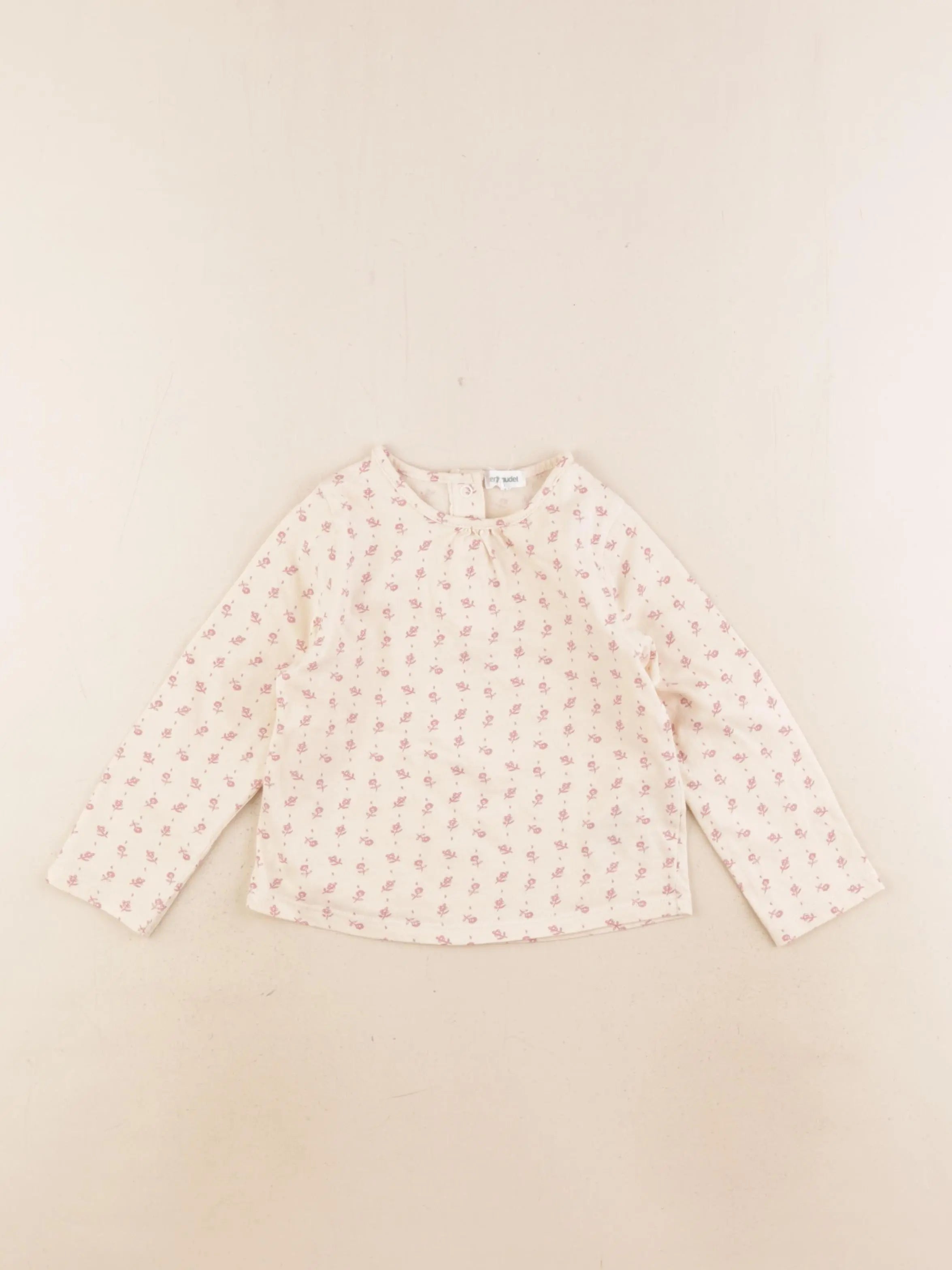 Vertbaudet - tee-shirt beige - 24 mois
