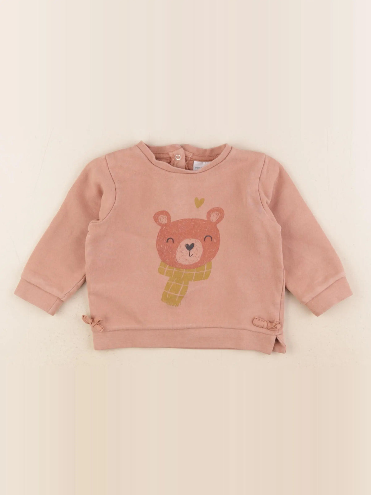 Vertbaudet - sweat rose - 18 mois
