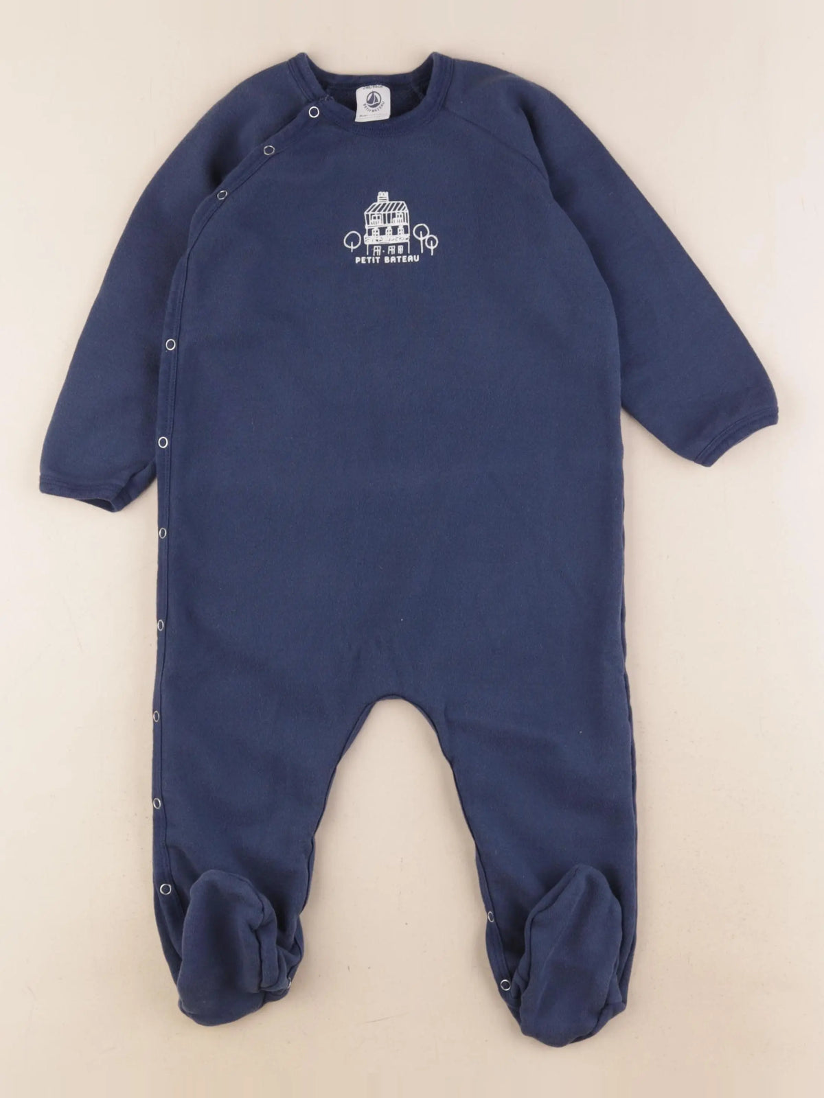 Petit Bateau - pyjama coton bleu - 24 mois