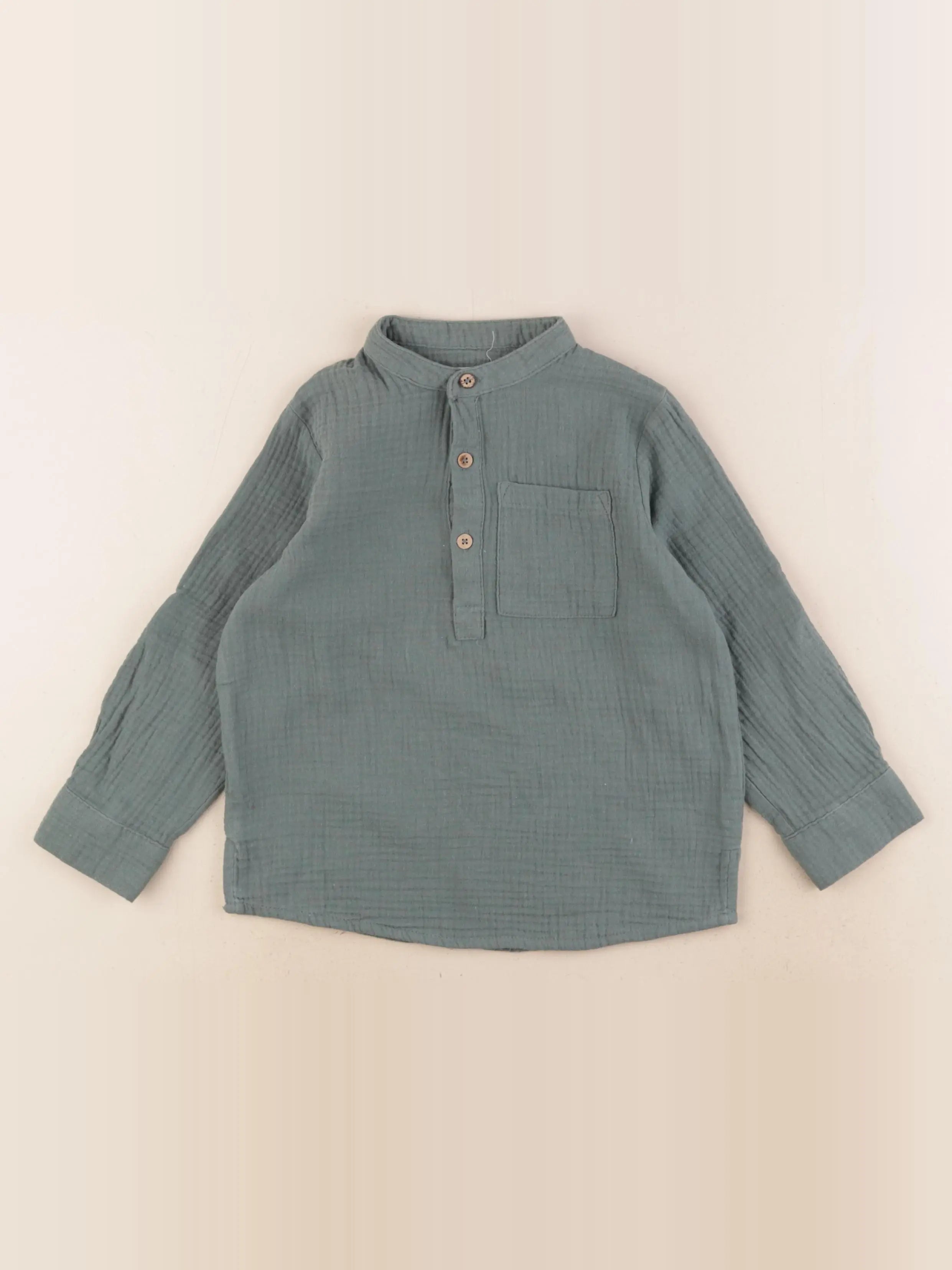 Vertbaudet - chemise vert - 5 ans