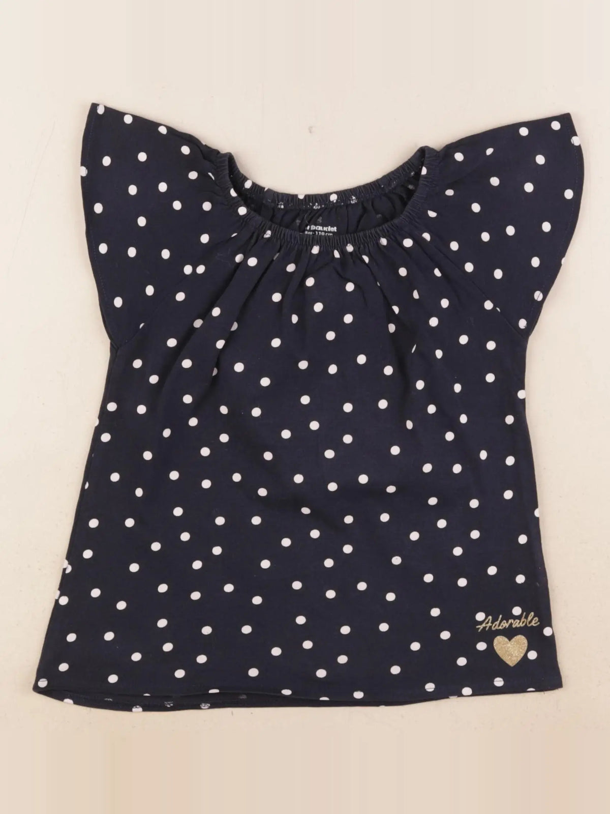 Vertbaudet - tee-shirt bleu, blanc - 5 ans