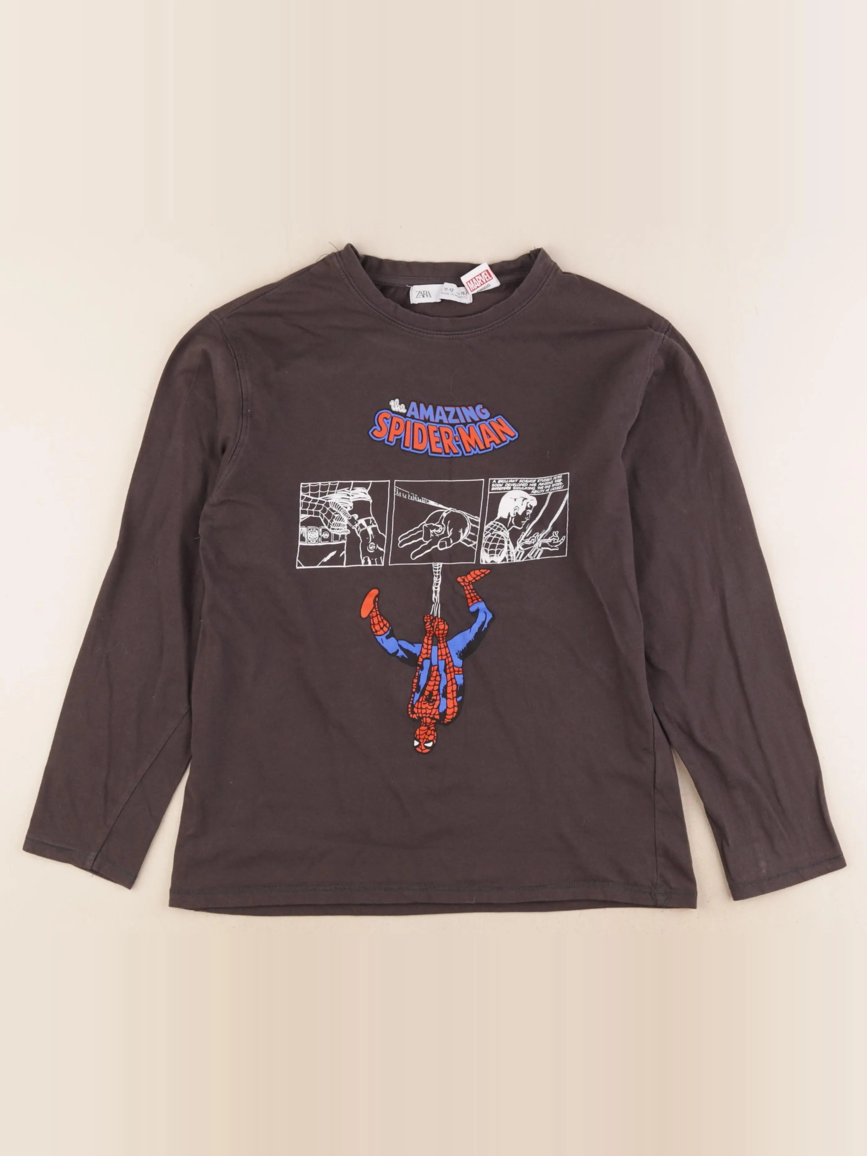 Zara - tee-shirt gris - 11/12 ans