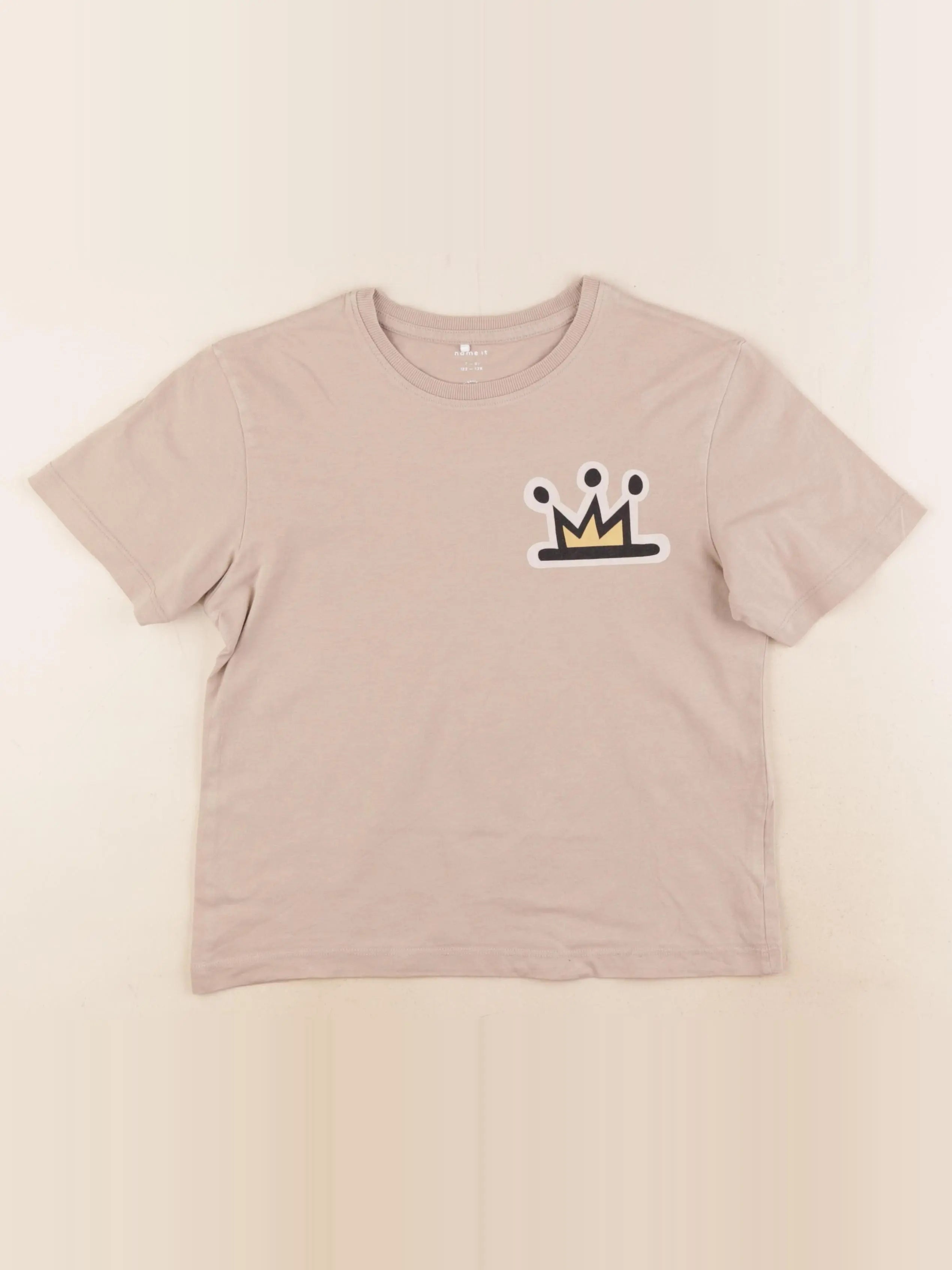 Name it - tee-shirt imprimé au dos marron - 7/8 ans